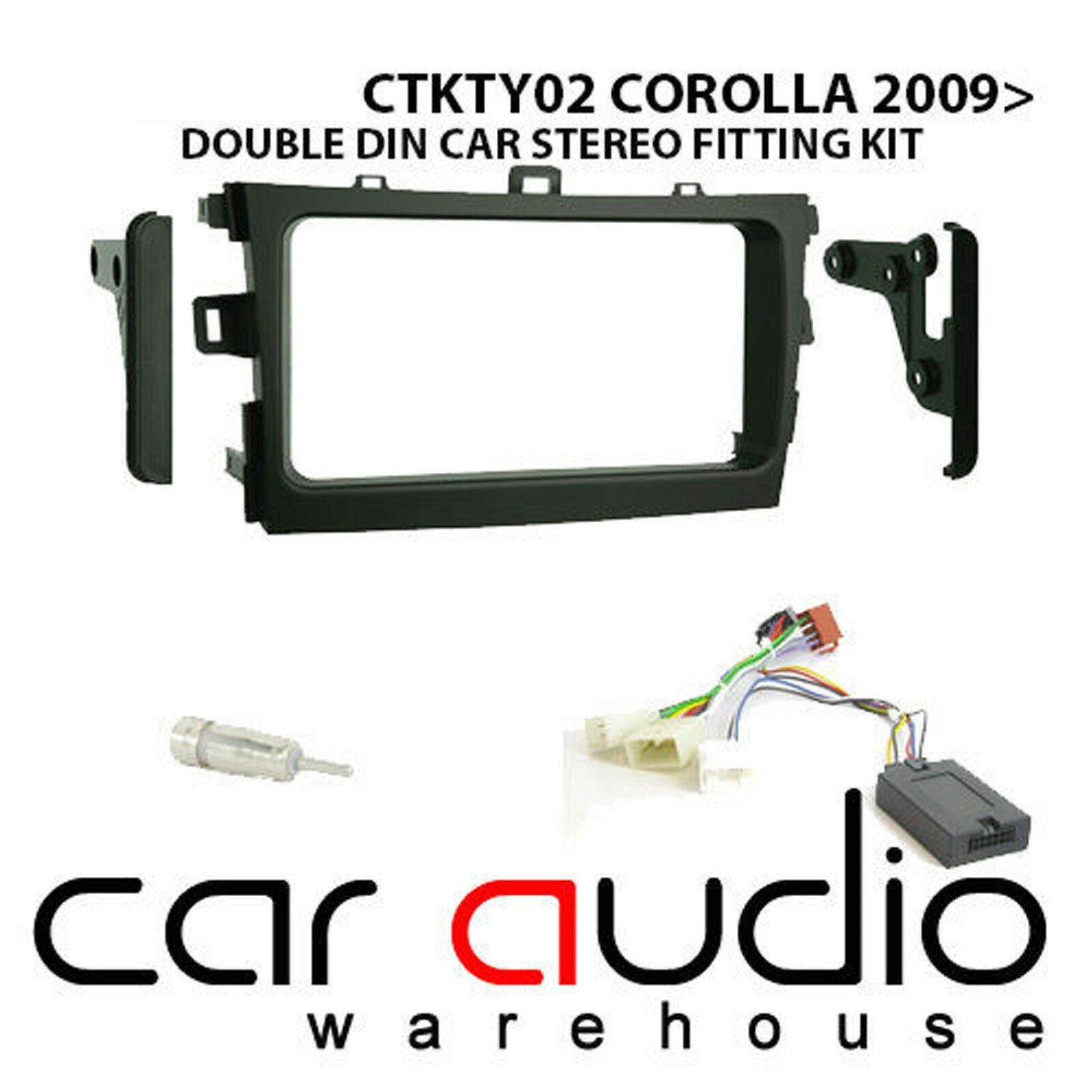 Connects2 CTKTY02  - Toyota Corolla 2009-2011 Double Din Fascia Installation Kit