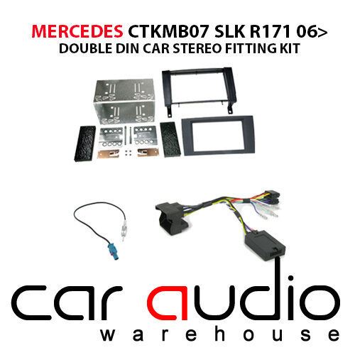 Connects2 CTKMB07 - Mercedes Benz SLK R171 2004 - 2011 Double Din Fascia & Steering Wheel Interface Installation Kit