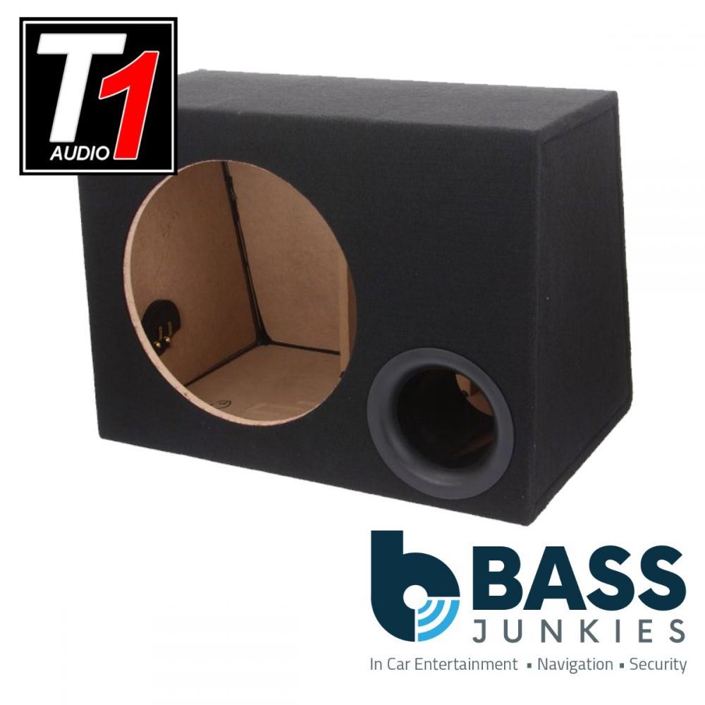 T1 Audio - 12" Ported Fully Carpeted Black MDF 40L Car Sub Subwoofer Bass Box Enclosure