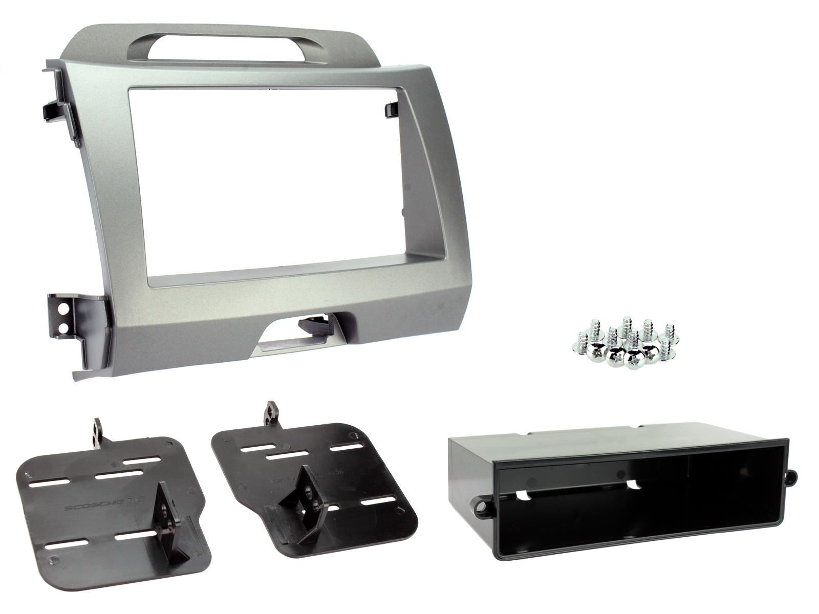 Connects2 CTKKI29 Kia Sportage 2011 Onwards Double Din Car Fascia Steering Wheel Interface Fitting Kit