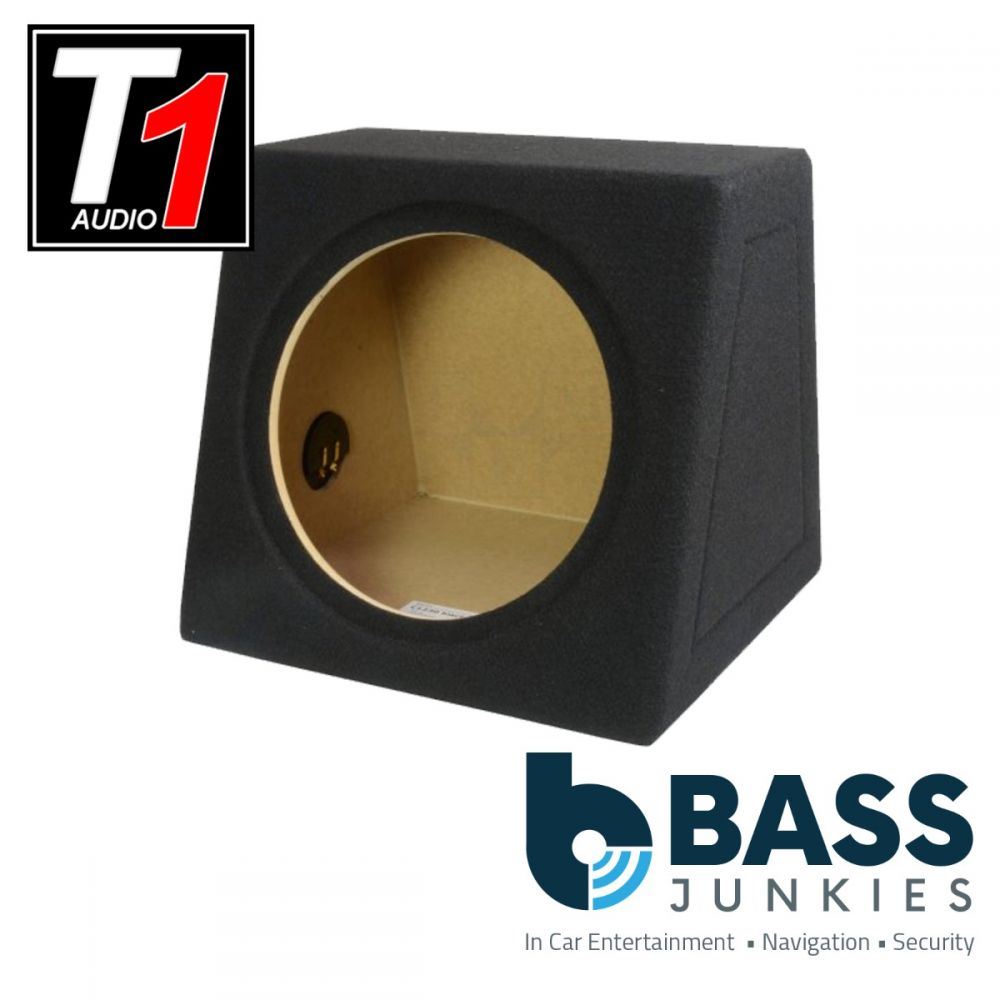T1 Audio - 12" 30cm 300mm 30 Litres Sealed Enclosure Fully Carpeted MDF Car Sub Subwoofer Bass Box - Black