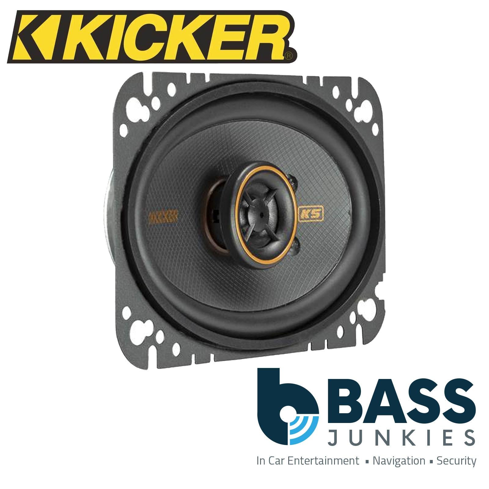 KICKER 47KSC4604 2-Way 4x6 Inch 4 Ohms 150W Max Power Car Audio Coaxial Speakers