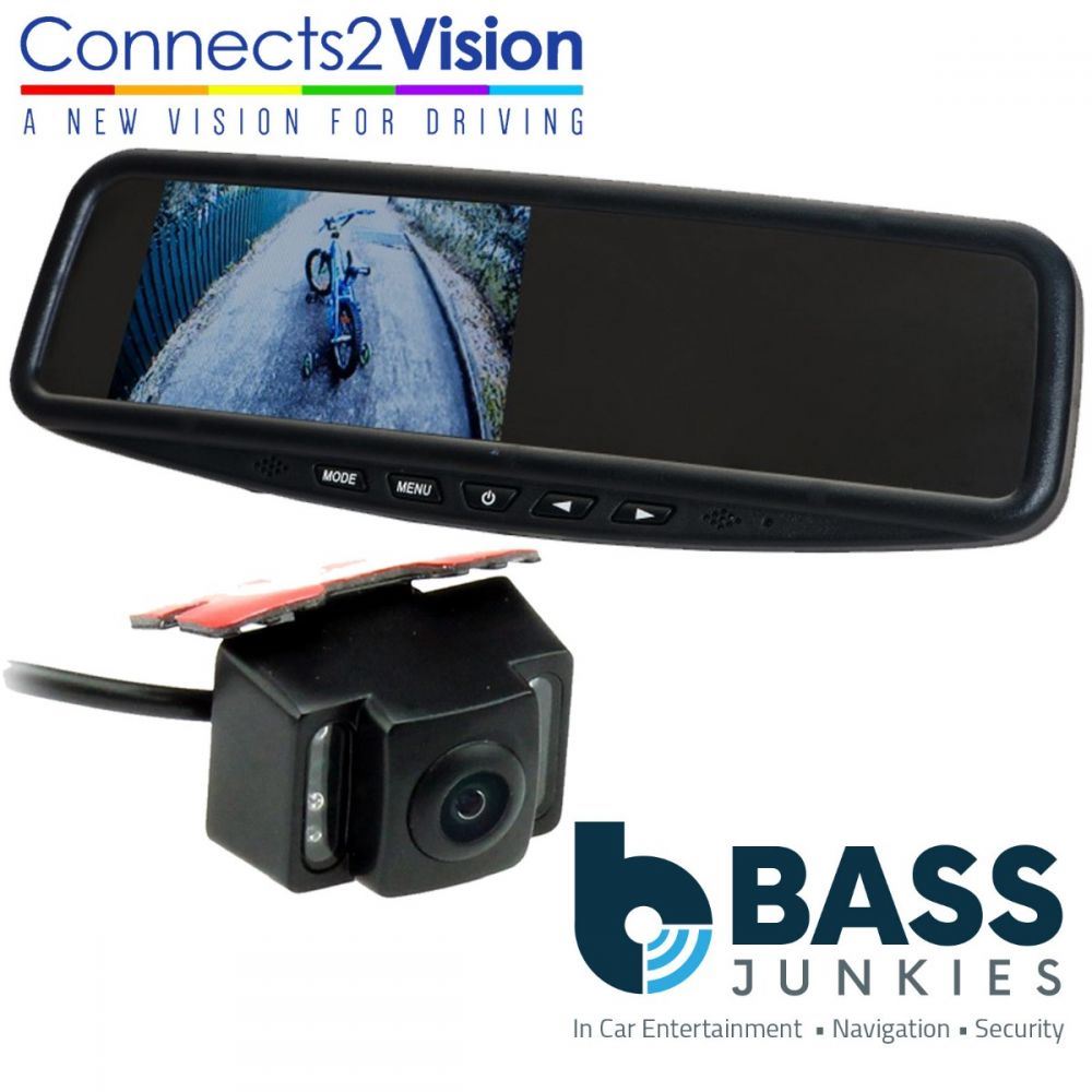 Connects2 CAM-4 Universal Car CMOS III Rear View Reversing Camera & 4.3" Interior Mirror Screen
