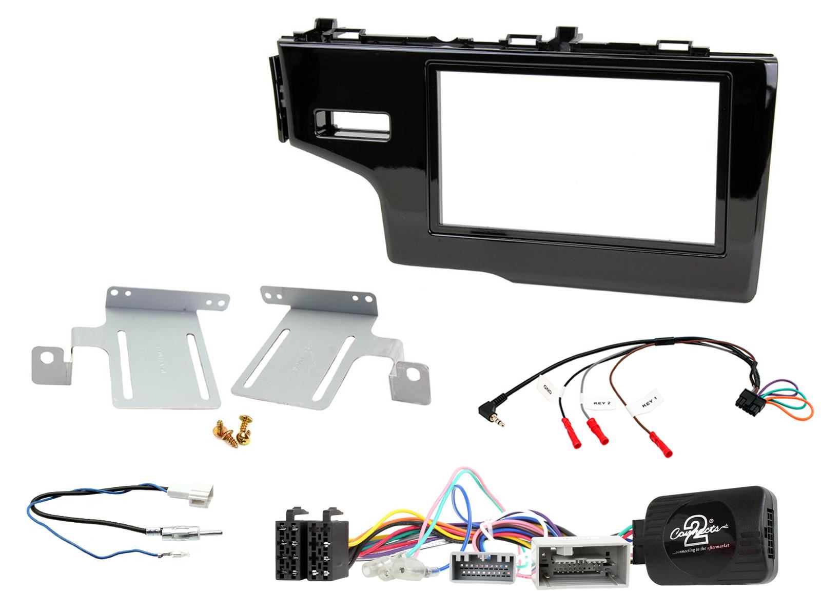 SONY 6.2" Screen Blutooth Double Din Stereo Fitting Kit + Steering Wheel Stalk Controls to fit Honda Fit 2014- | Honda Jazz 2014-