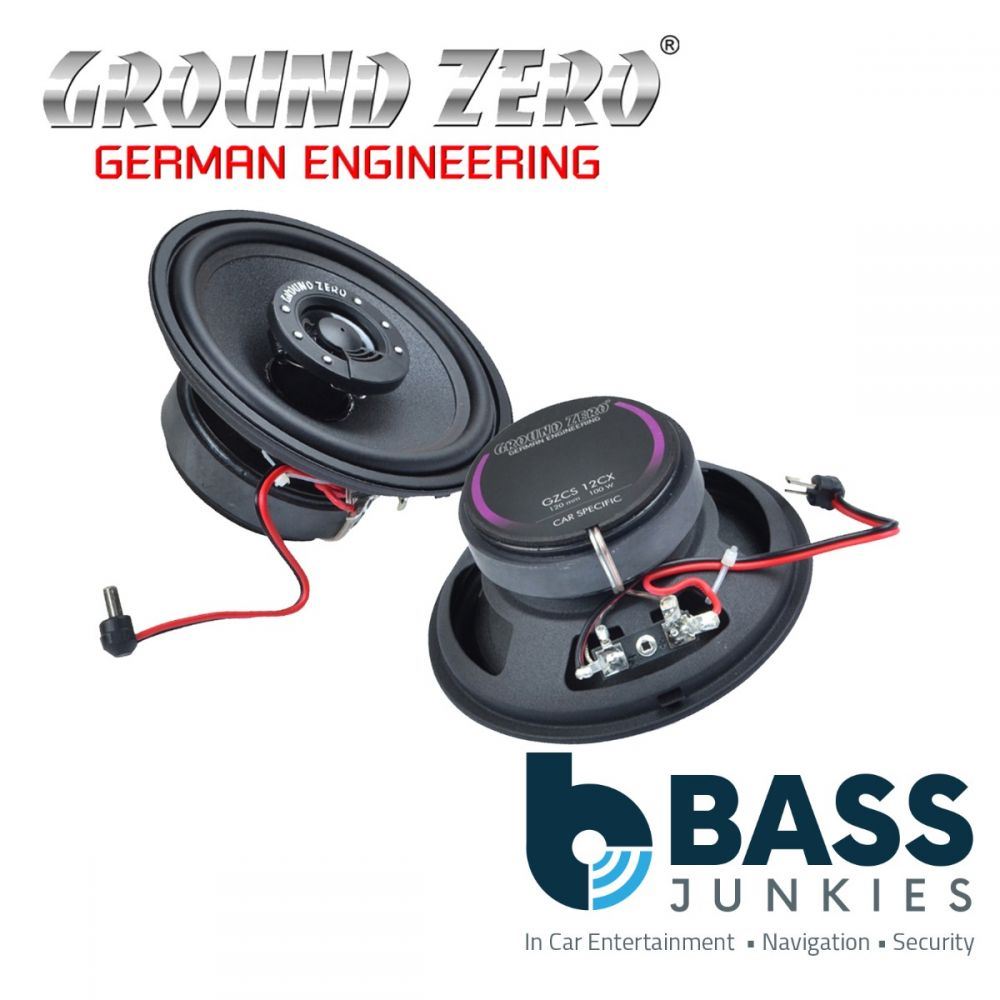 Ground Zero GZCS 12CX - 4.7" Inch 12cm 100 Watts 4-Ohm Coaxial Car Door Speakers