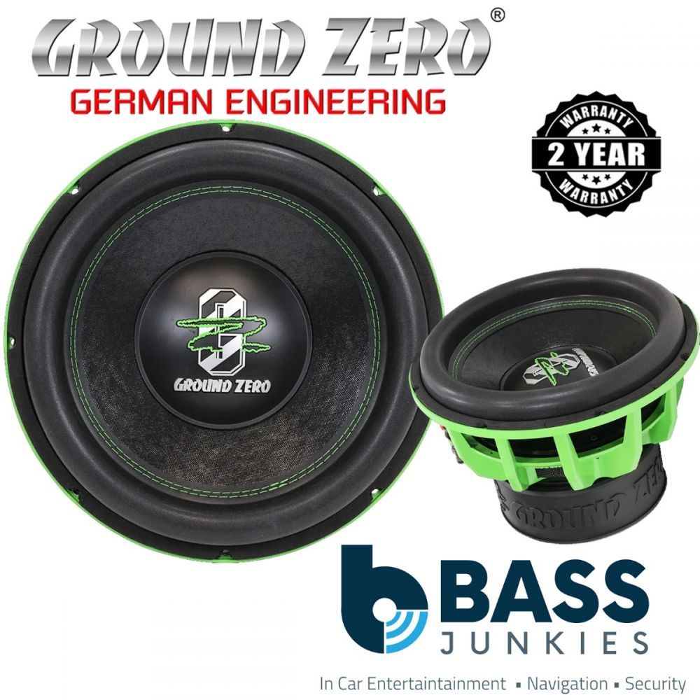 Ground Zero GZHW 30XSPL D1 GREEN - 12" Dual 1-Ohm 1500 WRMS Car Subwoofer