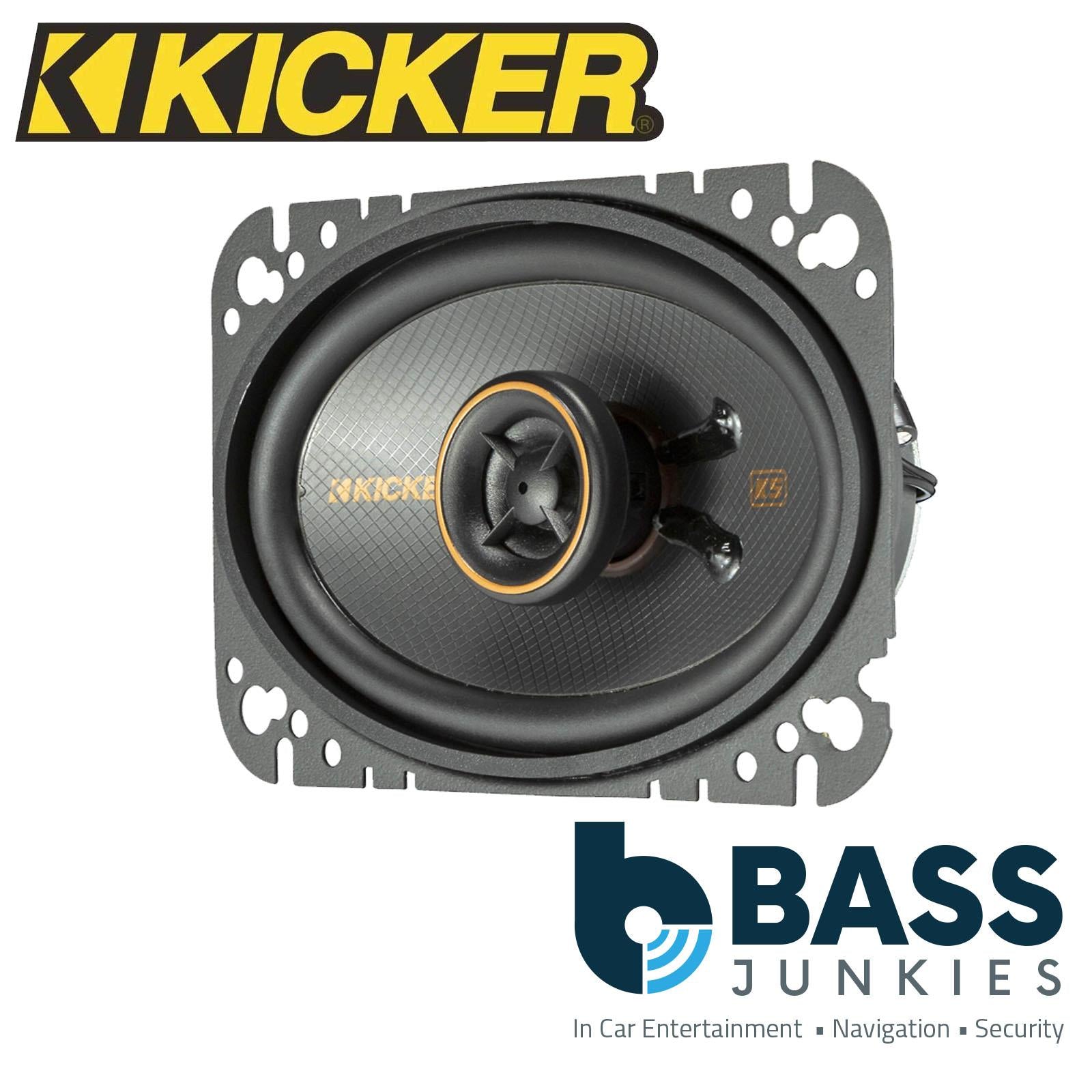 KICKER 47KSC4604 2-Way 4x6 Inch 4 Ohms 150W Max Power Car Audio Coaxial Speakers