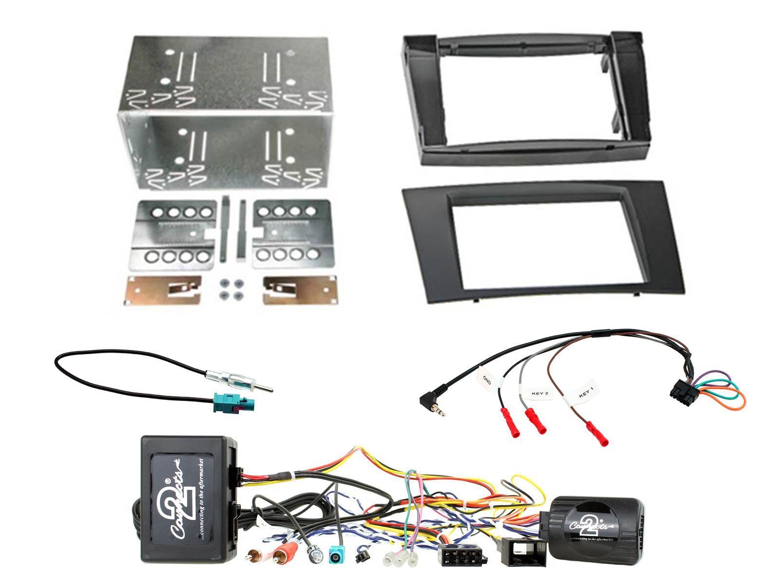 Connects2 CTKMB23 - Mercedes E-Class 2002-2009 Double Din Fascia Installation Kit