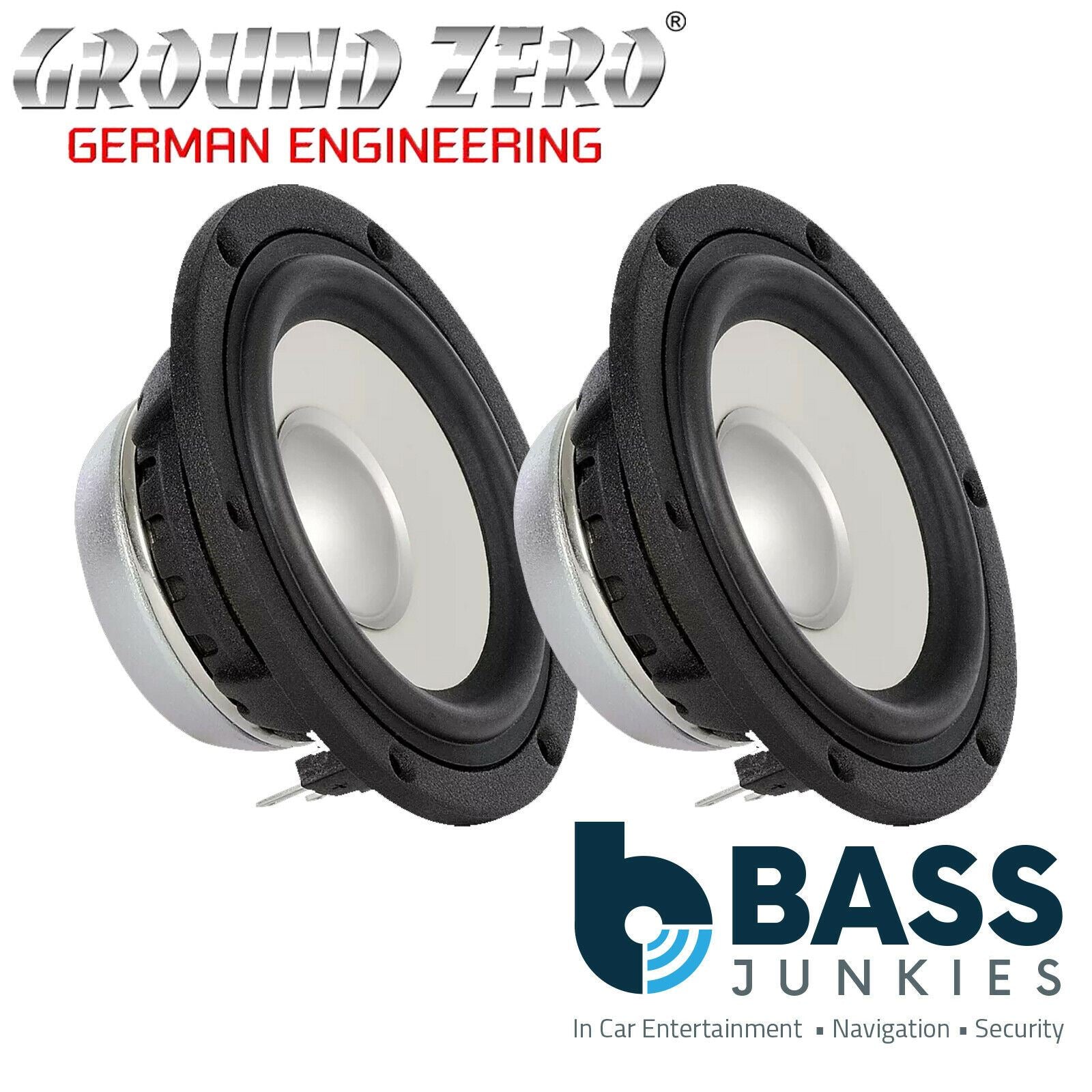 Ground Zero GZPM 80SQX-II 80mm 3.15″ 110 Watts High End Mid-Range Car Speaker (Single)