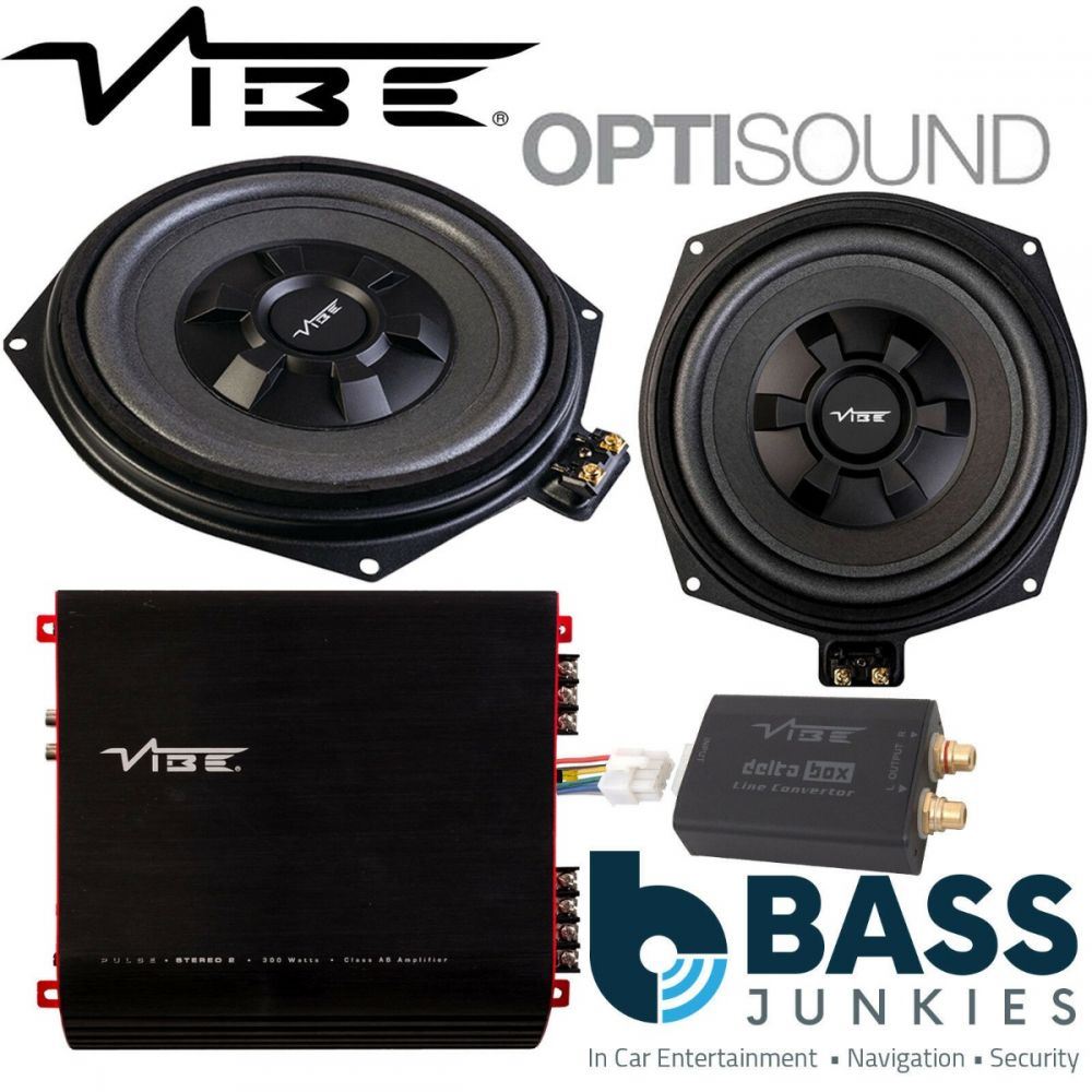 Vibe BMW8-V4 BMW 1 3 4 5 6 Series & X1 X3 8" Underseat Car Subwoofers & Vibe 300 Watts Amplifer