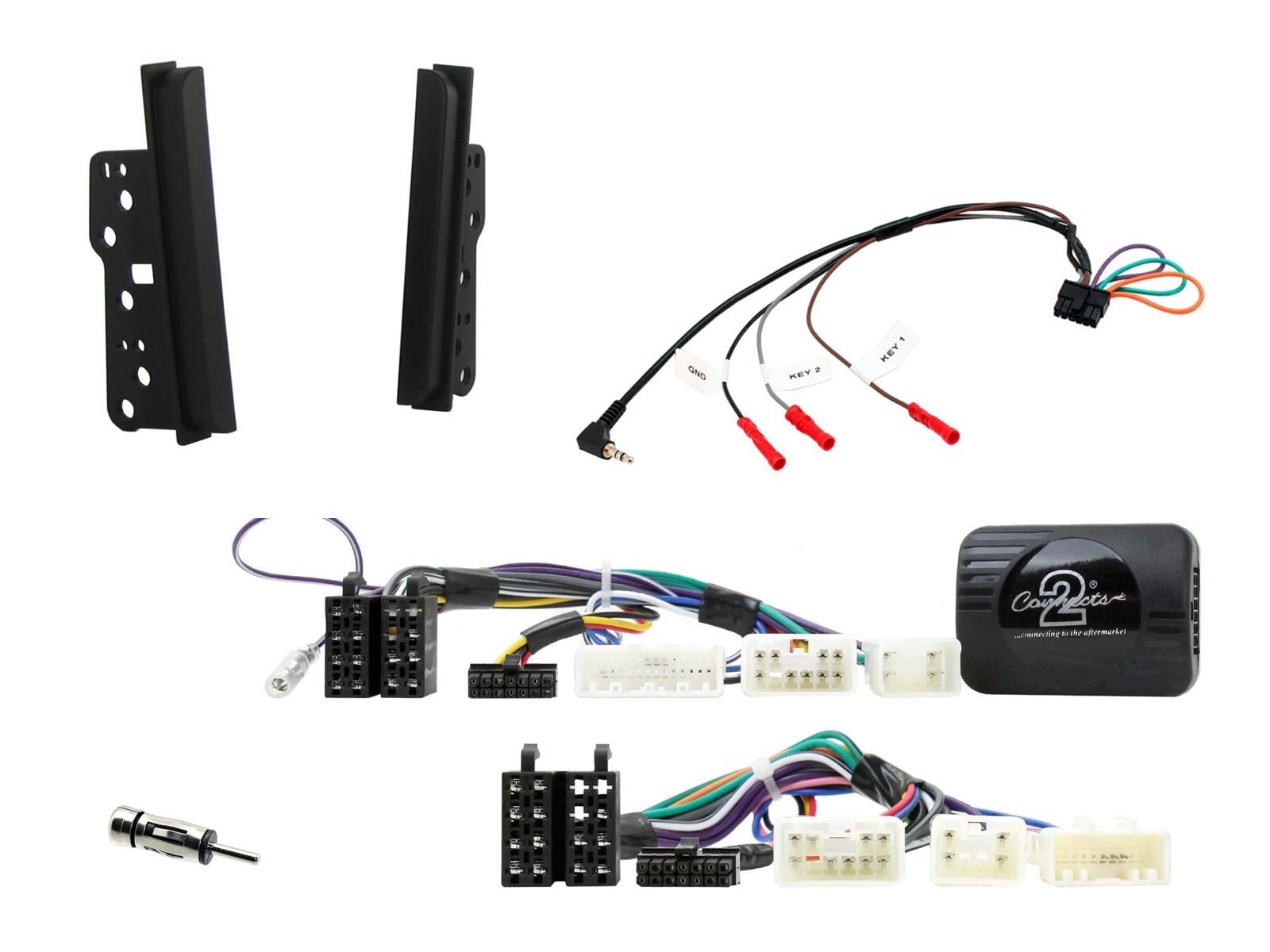 Single Din Stereo Fitting Kit + Steering Wheel Stalk Controls to fit Toyota Celica 1999-05 | Toyota MR2 2000-03 | Toyota RAV4 2001-06