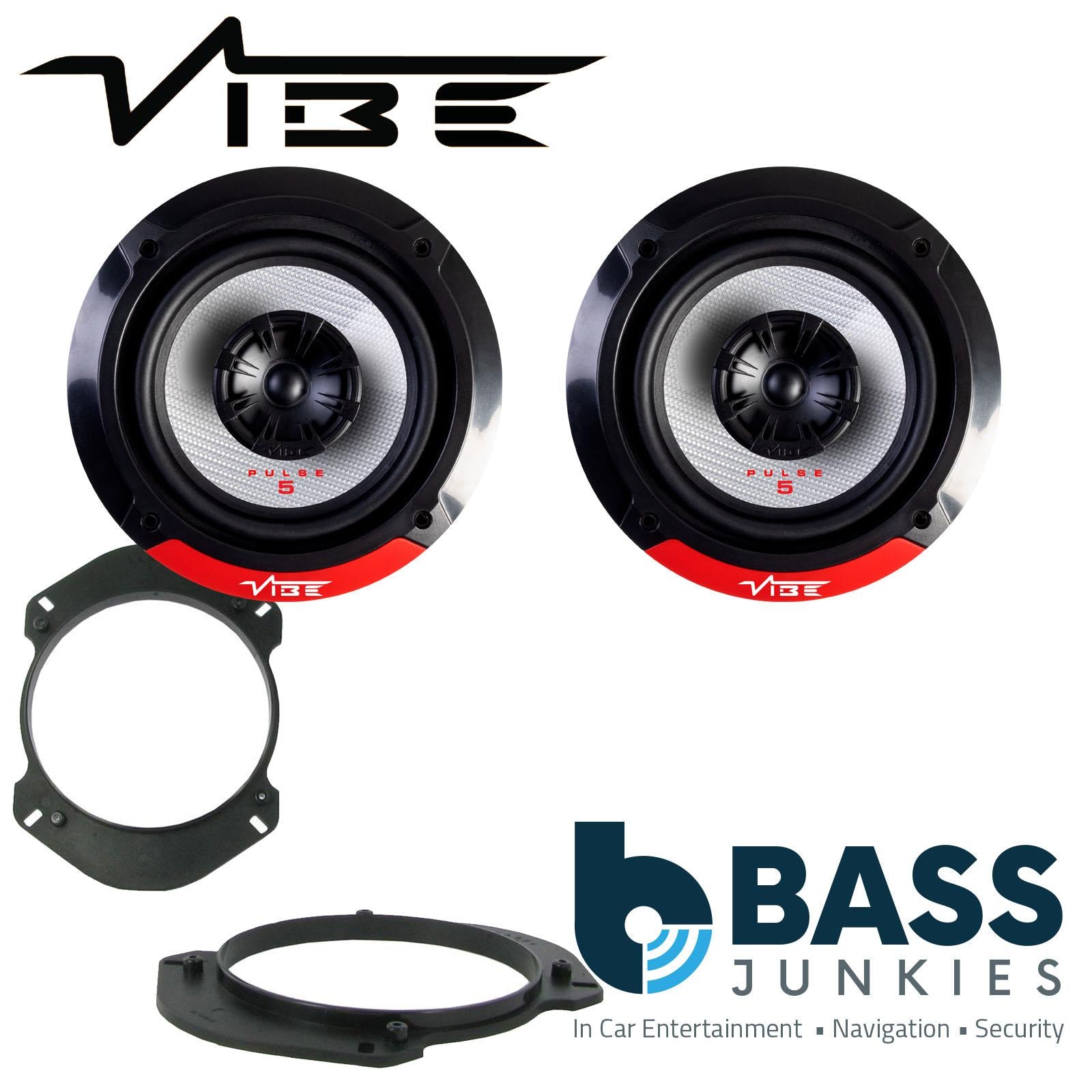 Vibe PULSE5-V3 Coaxial Speakers Supplied with Brackets to fit 5.25" Speakers to a Alfa Romeo Spider 1994-2000 [Rear Doors 130mm]