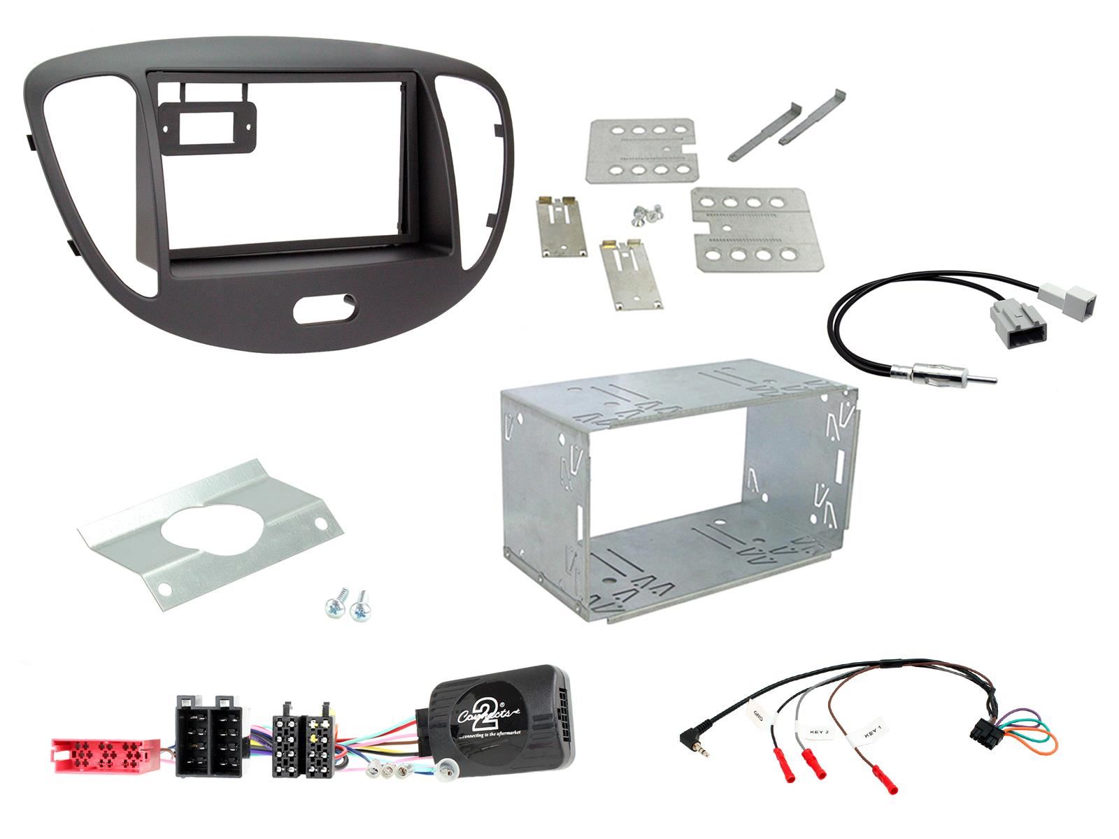 Connects2 CTKHY01 Hyundai i10 2008 - 2013 Stereo Double Din Fascia Steering Wheel Interface Kit