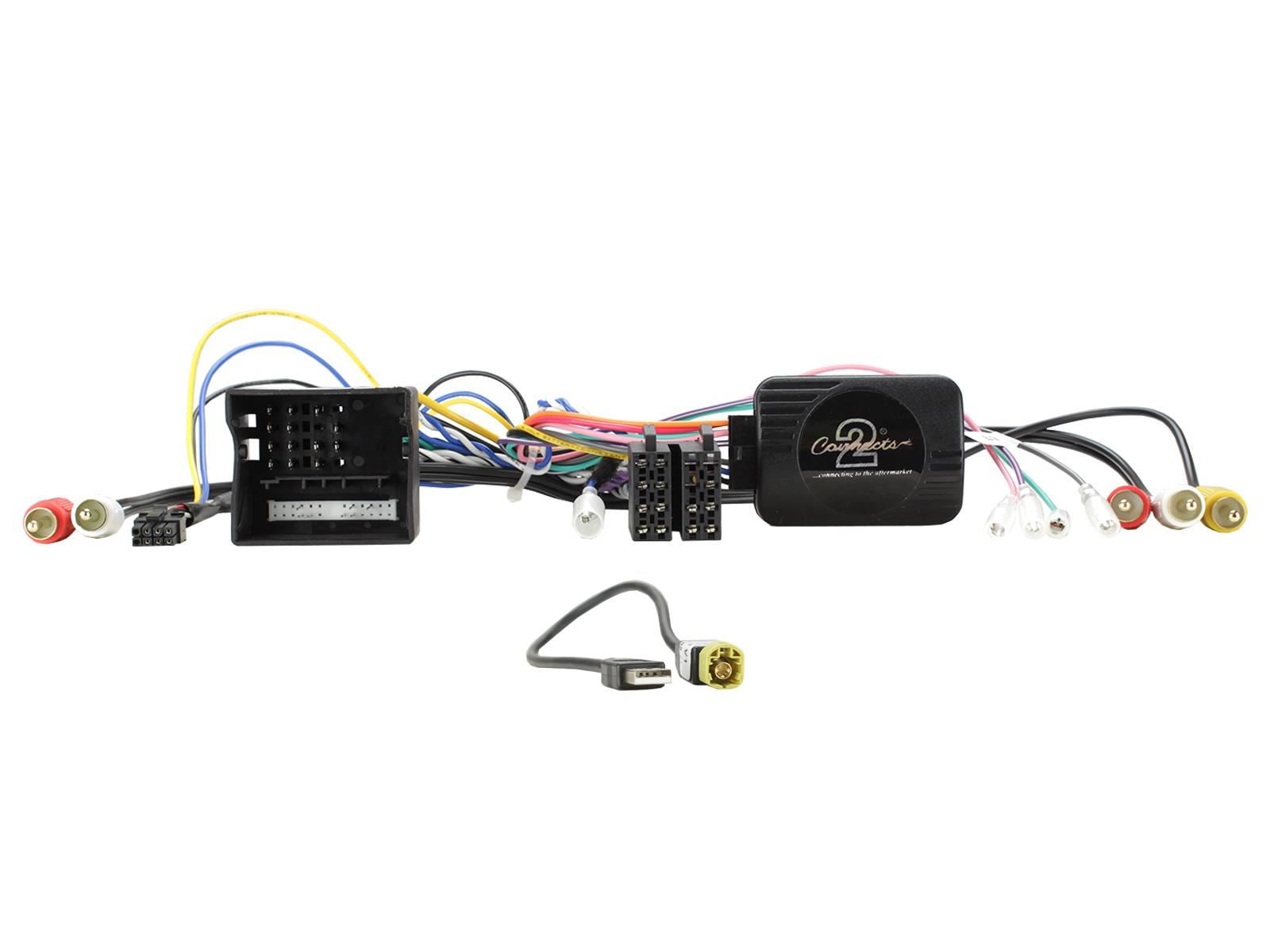 Grundig 6.8" Apple Android Double Din Stereo Fitting Kit + Steering Wheel Stalk Controls to fit Porsche Cayenne 2011-16