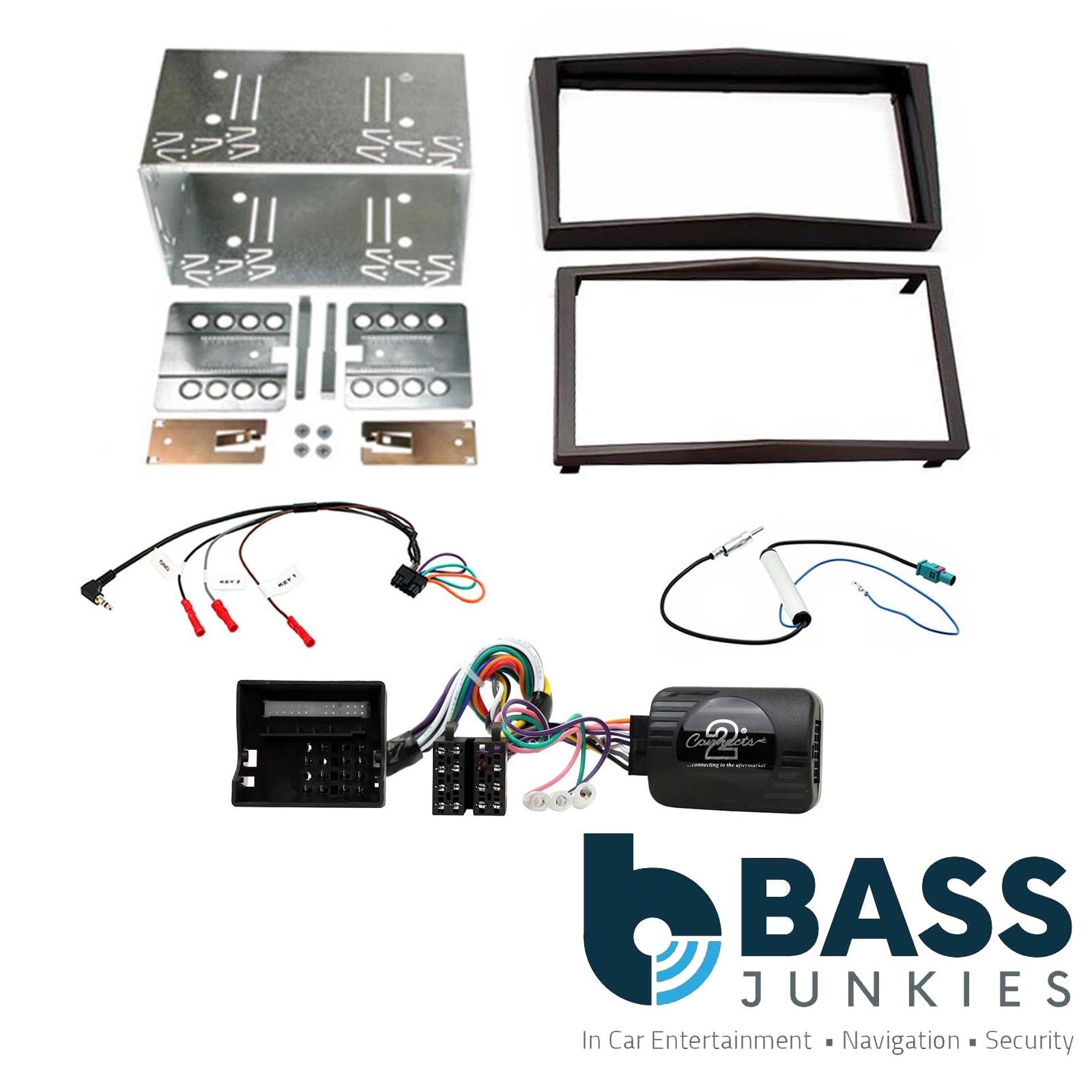 Connects2 Double Din Stereo fitting kit for Vauxhall Antara 2010-2015 Vehicle Specific Stereo Screen Steering Controls Fitting Kit
