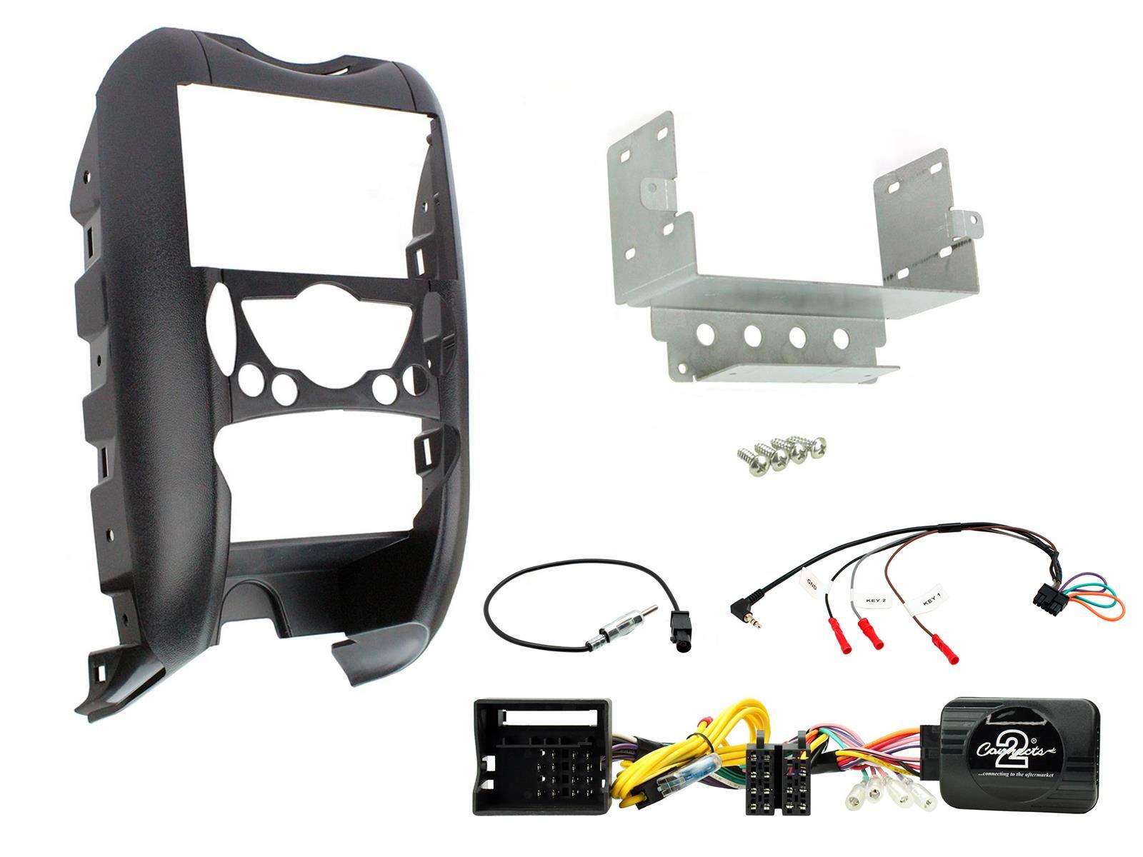 Grundig 6.8" Apple Android Double Din Stereo Fitting Kit + Steering Wheel Stalk Controls to fit BMW Mini 2006-13