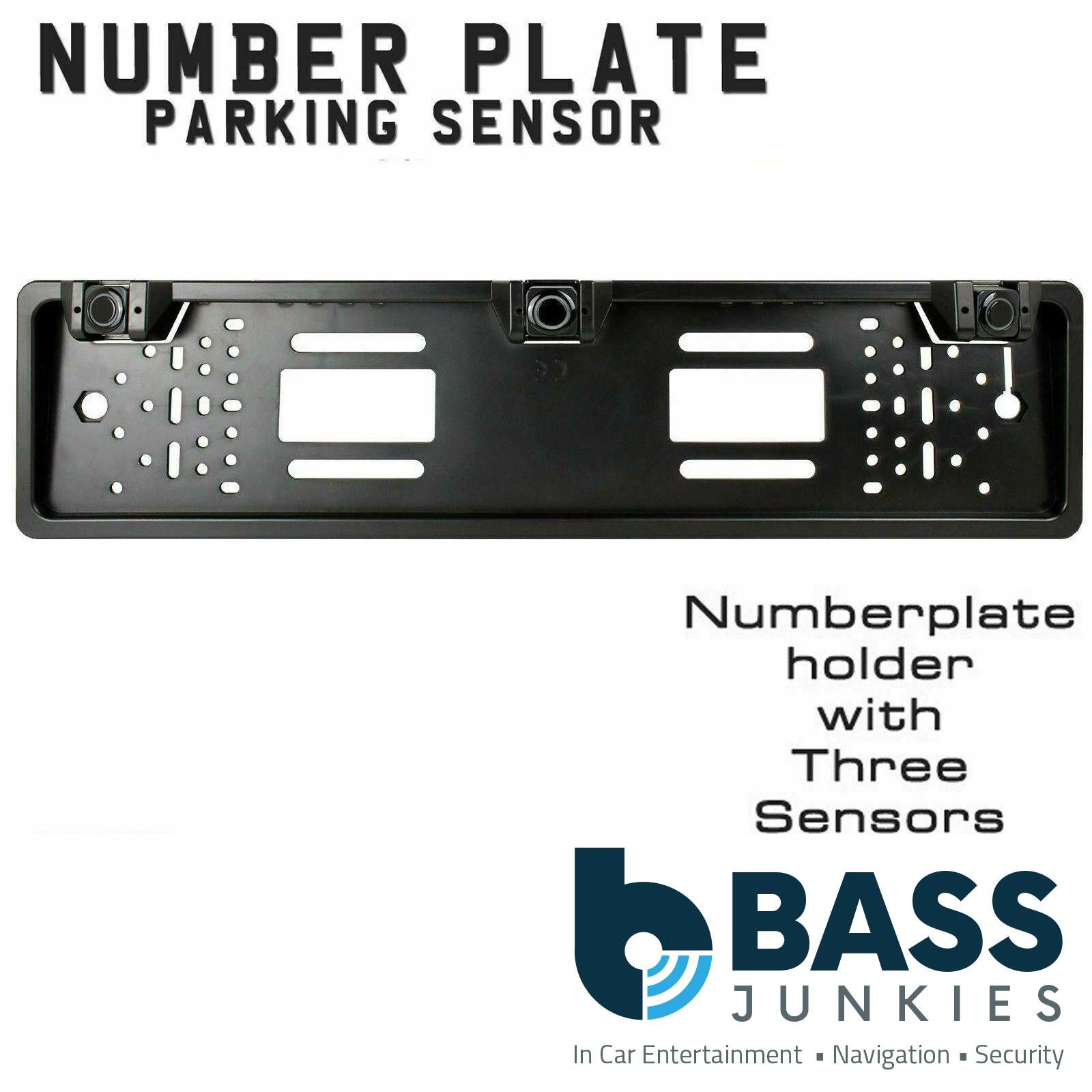 Echomaster SS-NP2 - Car Van EU Style Number Plate 3 Eye Rear Parking Reversing Sensor & Buzzer Kit
