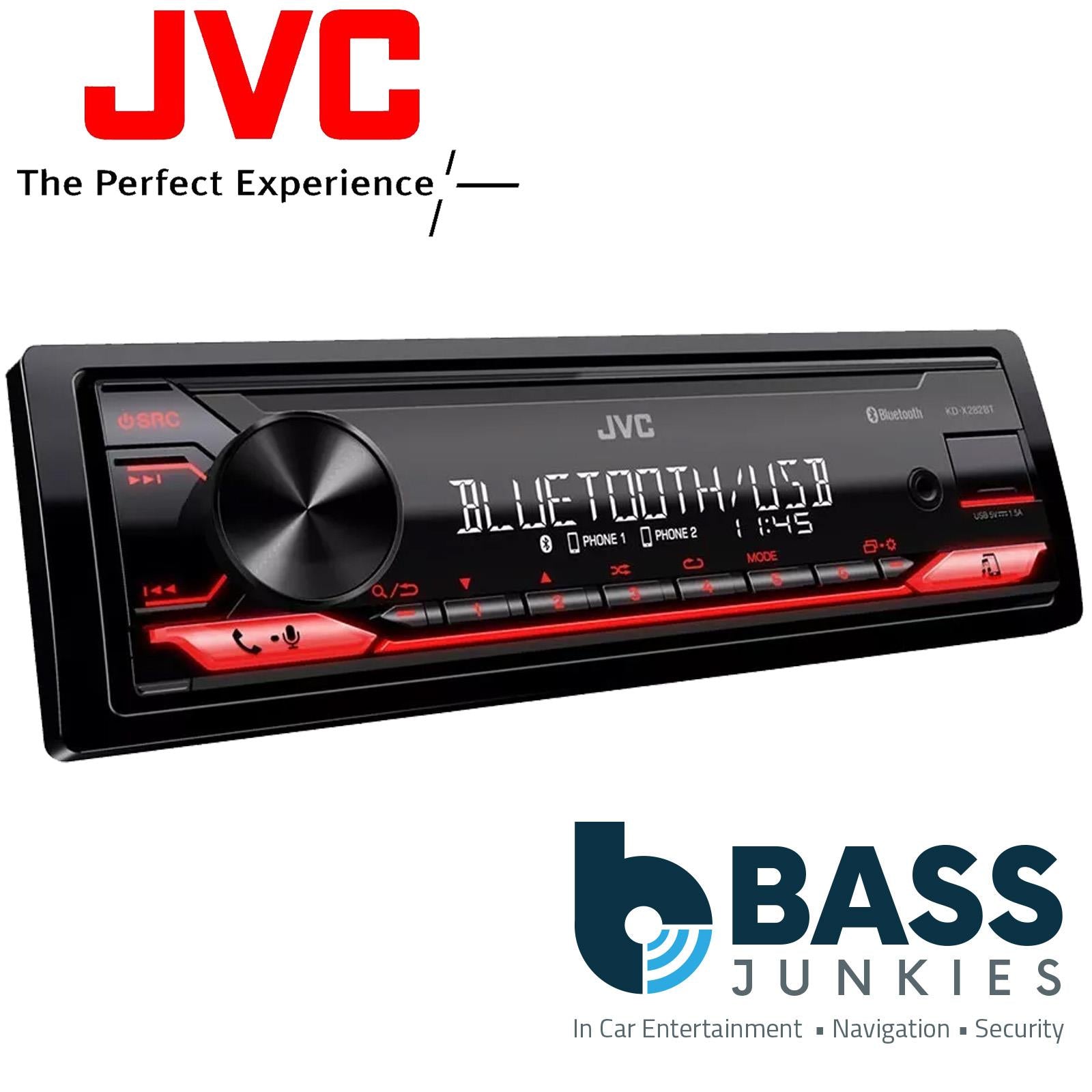 JVC KD-X272BT Mechless Digital Media Receiver with Bluetooth Front USB/AUX Input