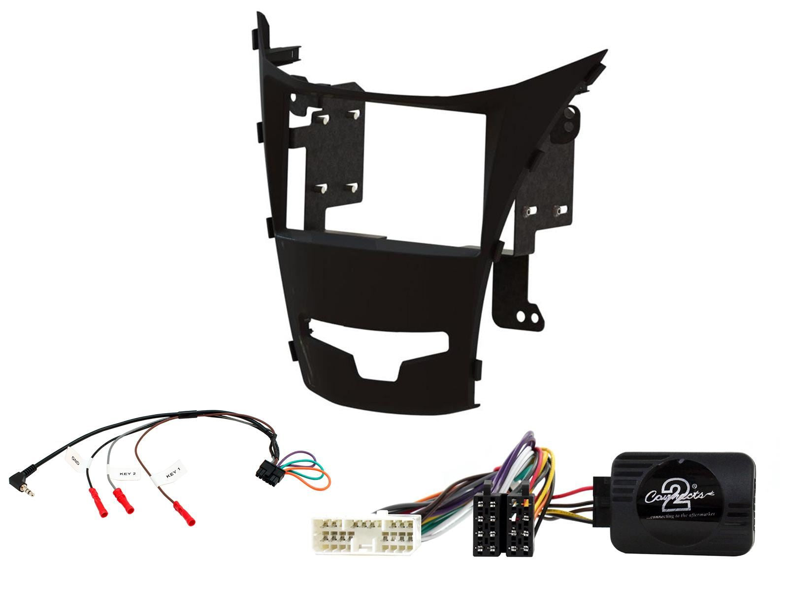 Grundig 6.8" Apple Android Double Din Stereo Fitting Kit + Steering Wheel Stalk Controls to fit SsangYong Korando 2013-17