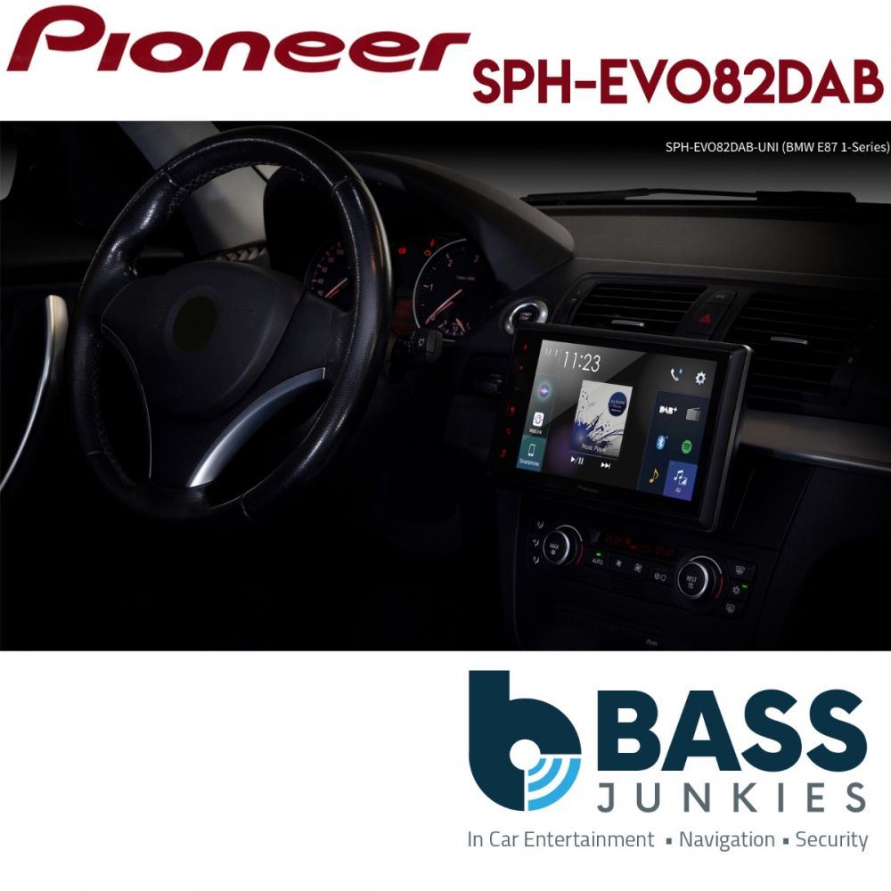 Pioneer SPH-EVO82DAB-UNI - 8" Bluetooth DAB USB Apple Carplay Android Auto Spotify Floating Effect Single Din Car Stereo Screen