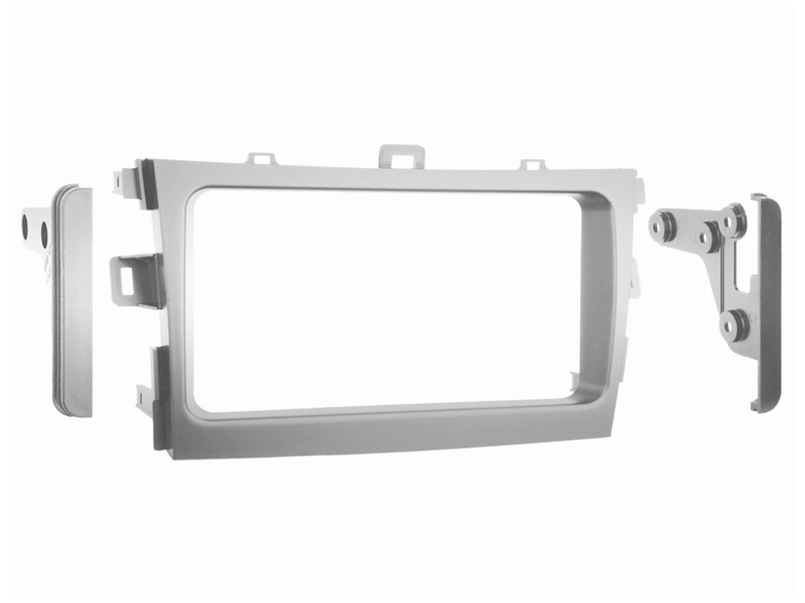 Grundig 6.8" Apple Android Double Din Stereo Fitting Kit + Steering Wheel Stalk Controls to fit Toyota Corolla 2009-11