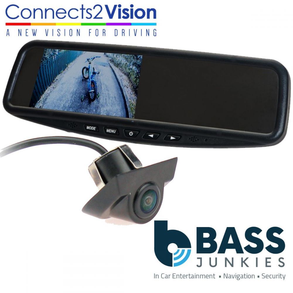 Connects2 CAM-9 Universal Car Van 120 Rear View Reversing Camera & 4.3" Interior Mirror Screen