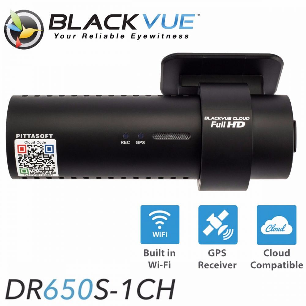 BLACKVUE DR650S 1CH - 128GB - 1080p Full HD @ 30 Frames Per Second (FPS), 2.4 Front Car Dash Cam