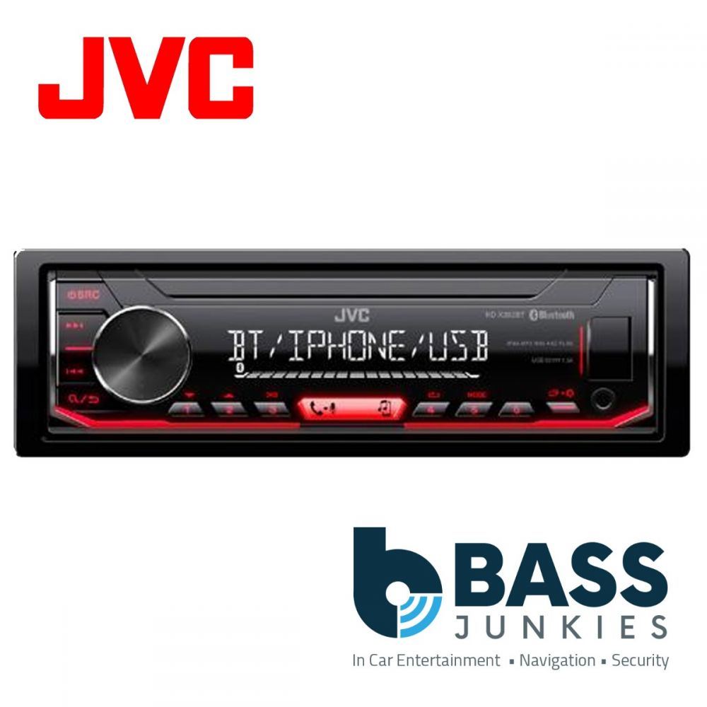 JVC KD-X352BT - Mechless CD MP3 USB Bluetooth Aux In Car Stereo Radio Red Illumination