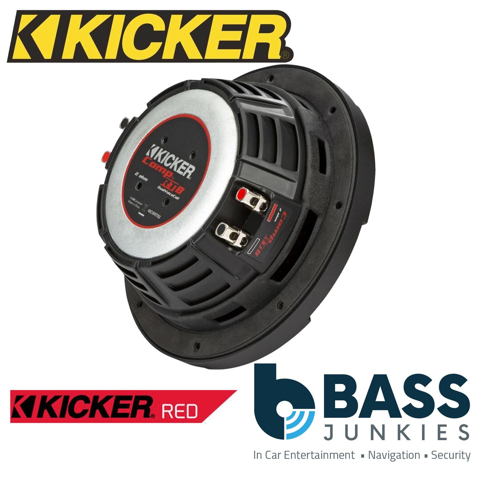 KICKER 48CWRT82 8" 20cm 600 Watts Dual Voice Coil Car Van Boot Sub Subwoofer