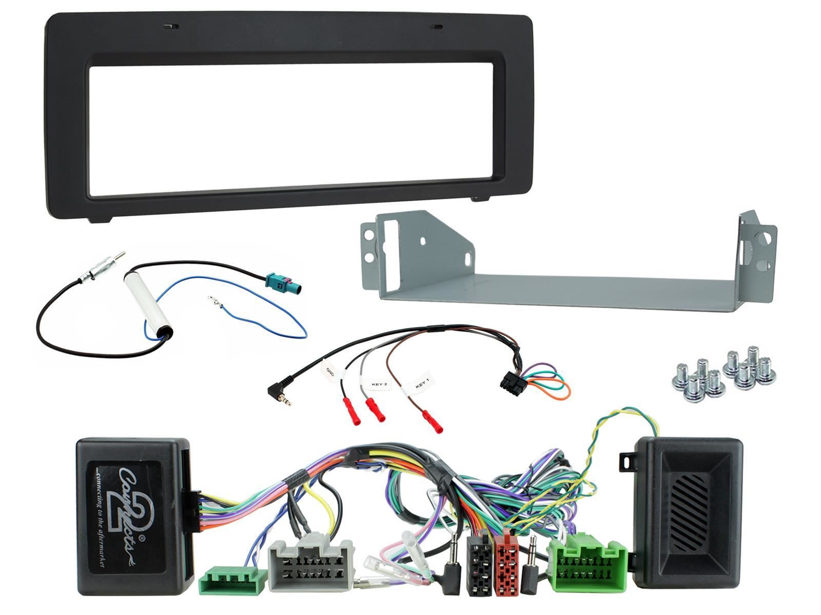 Single Din Stereo Fitting Kit + Steering Wheel Stalk Controls to fit Volvo V70 2007-11 | Volvo XC70 2007-11 | Volvo S80 2006-11