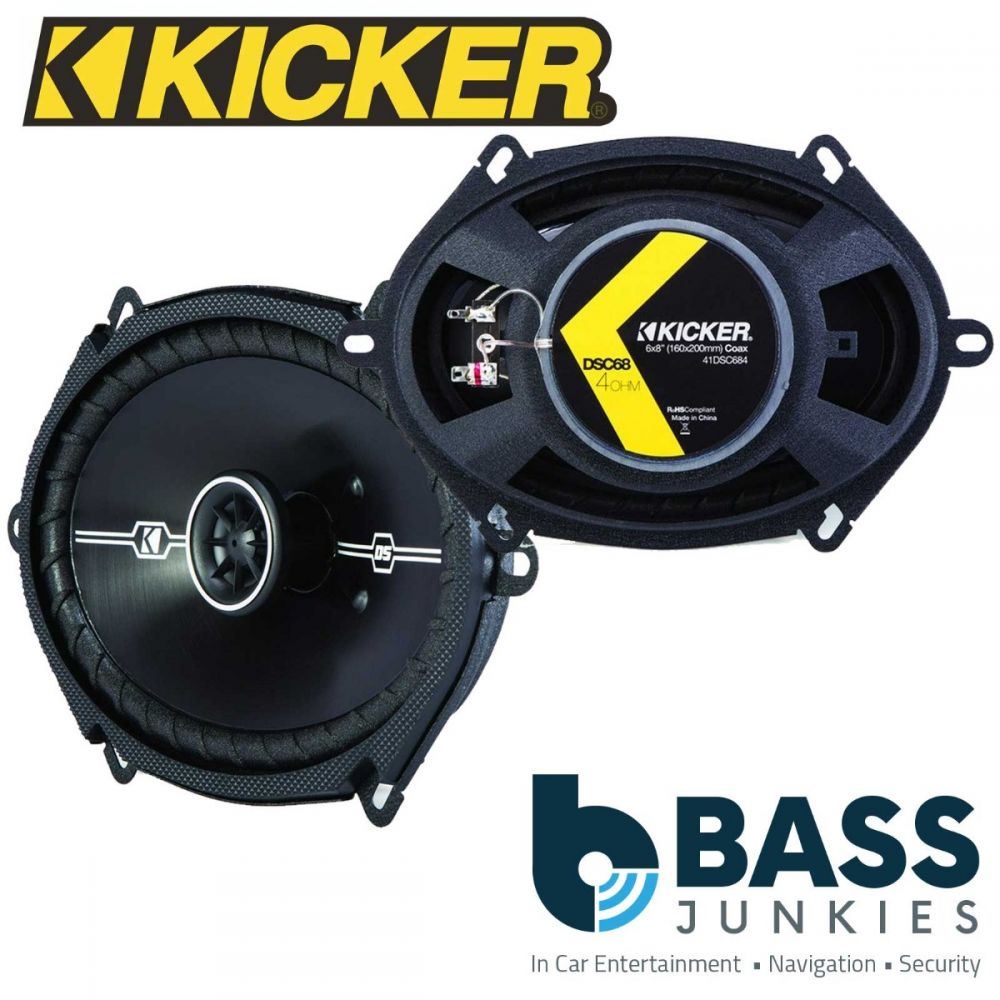 Kicker DSC6804 - 6 x 8" 160 x 200mm 200 Watts 2 Way Front Rear Door Car Coaxial Car Speakers