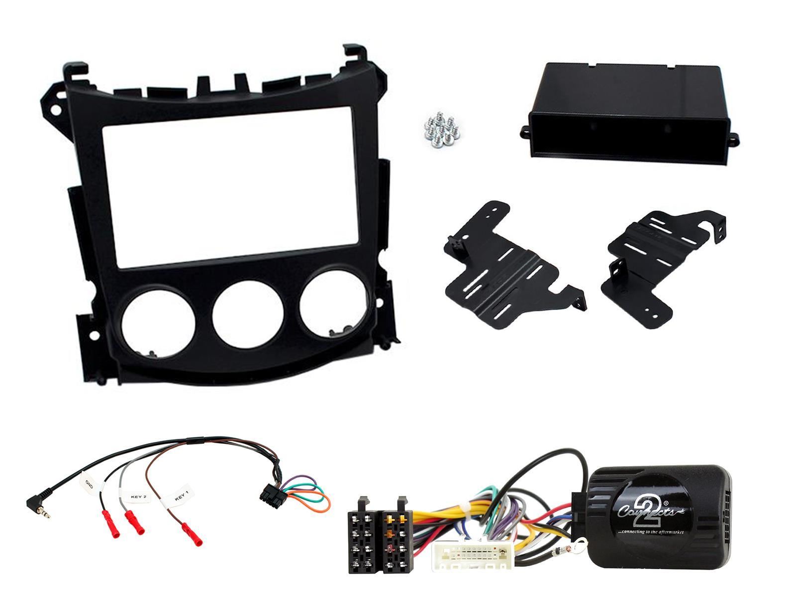 Connects2 CTKNS07 - Nissan 370Z 2009 Onwards Double Din Fascia & Steering Wheel Interface Installation Kit