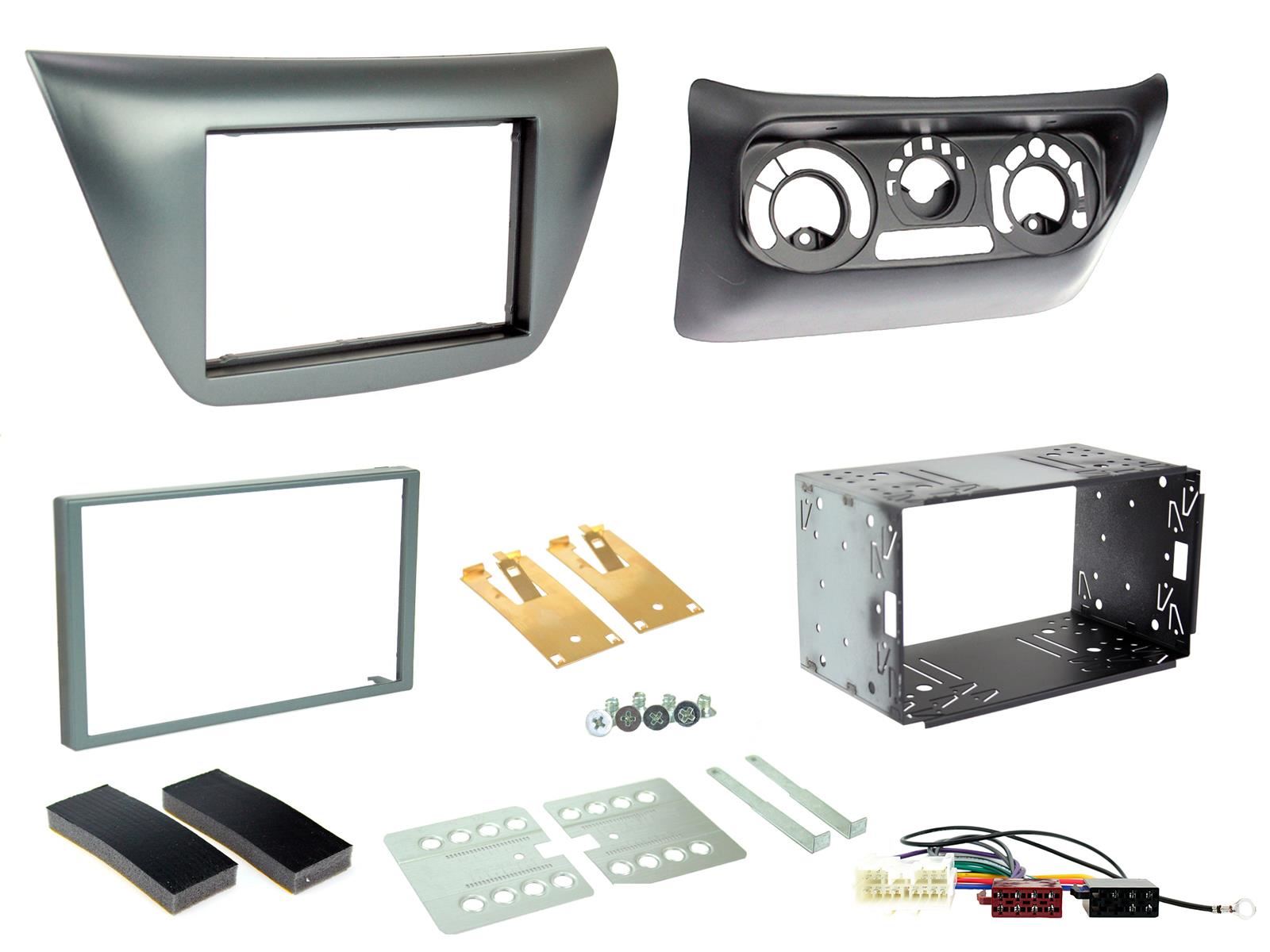 Grundig 6.8" Apple Android Double Din Stereo Fitting Kit + Steering Wheel Stalk Controls to fit Mitsubishi Lancer 2004-08 | Mitsubishi EVO 2004-08
