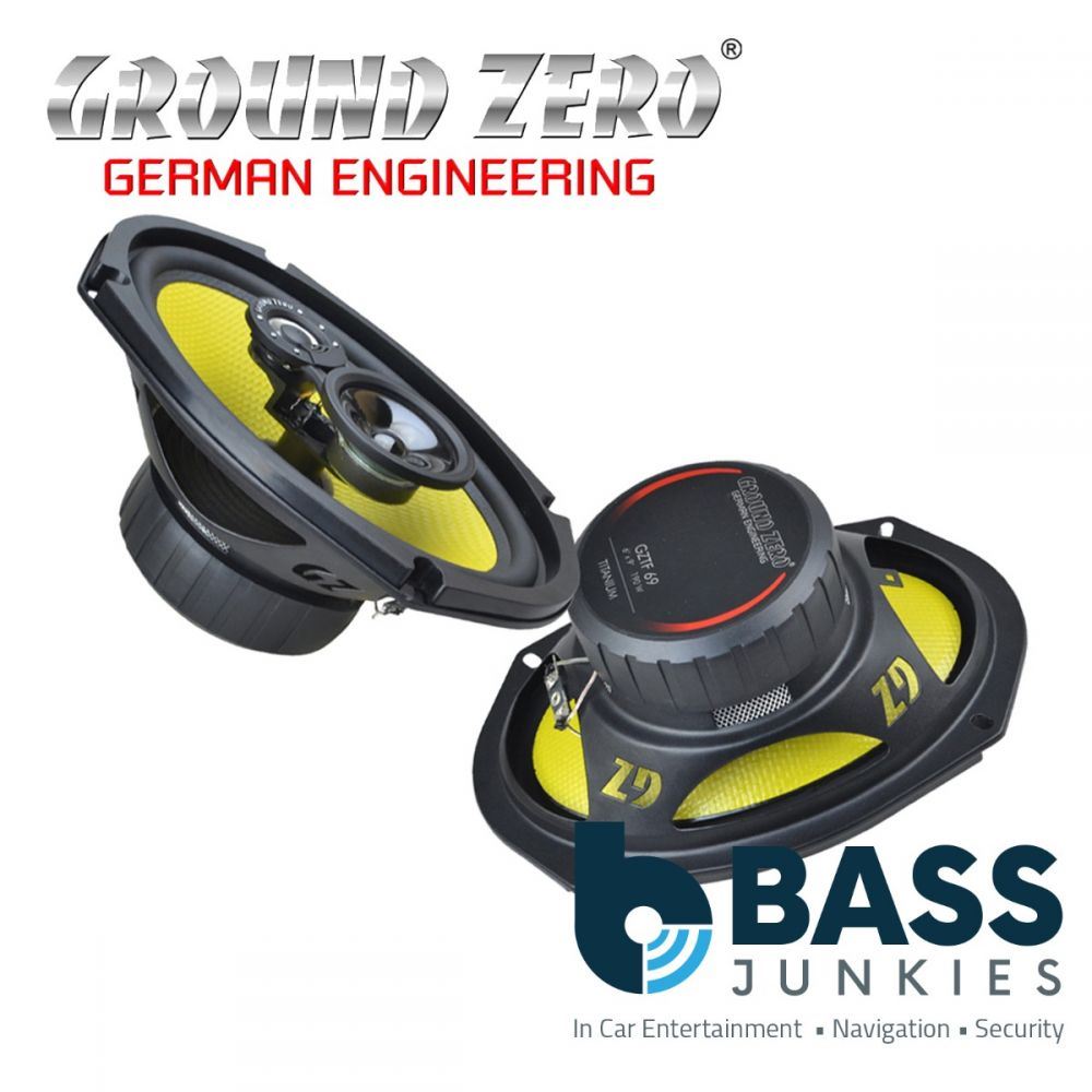 Ground Zero GZTF 69 - 6" x 9" Inch ( 15 x 23cm ) 190 Watts 3-Ohm 3-Way Coaxial Car Speakers