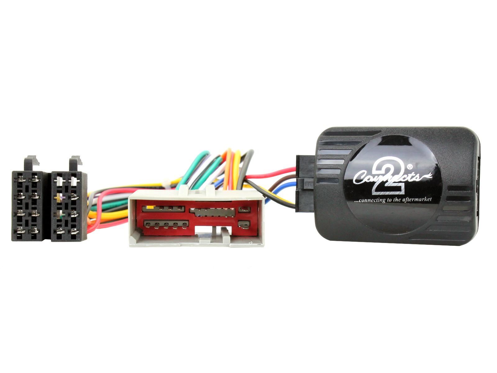 Connects 2 CTKFD59 - Ford Fiesta 2001 - 2005 Double Din Facia & Steering wheel Interface Fitting Installation Kit (Black Facia Panel)