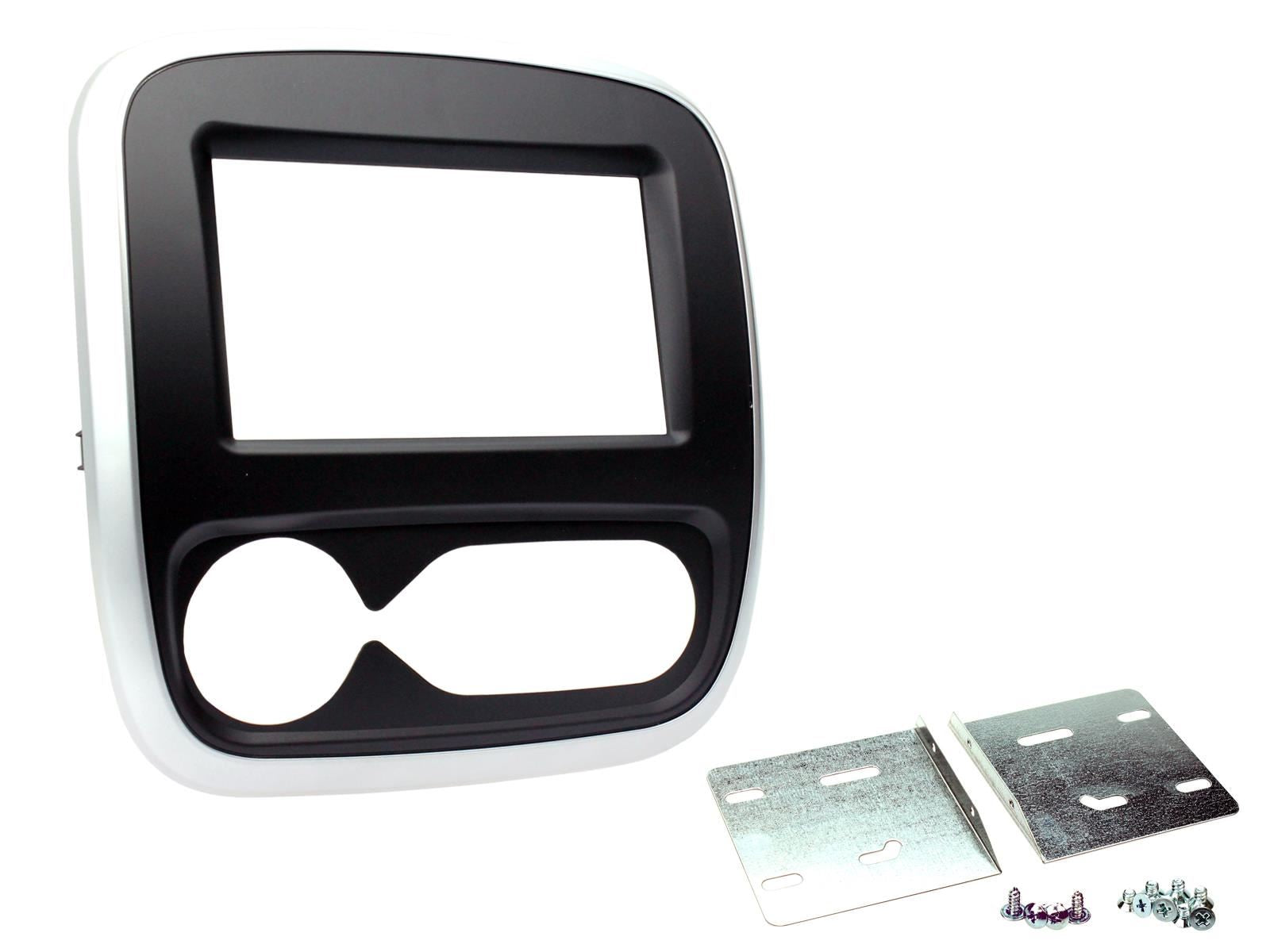 SONY 6.2" Screen Blutooth Double Din Stereo Fitting Kit + Steering Wheel Stalk Controls to fit Renault Trafic 2017-