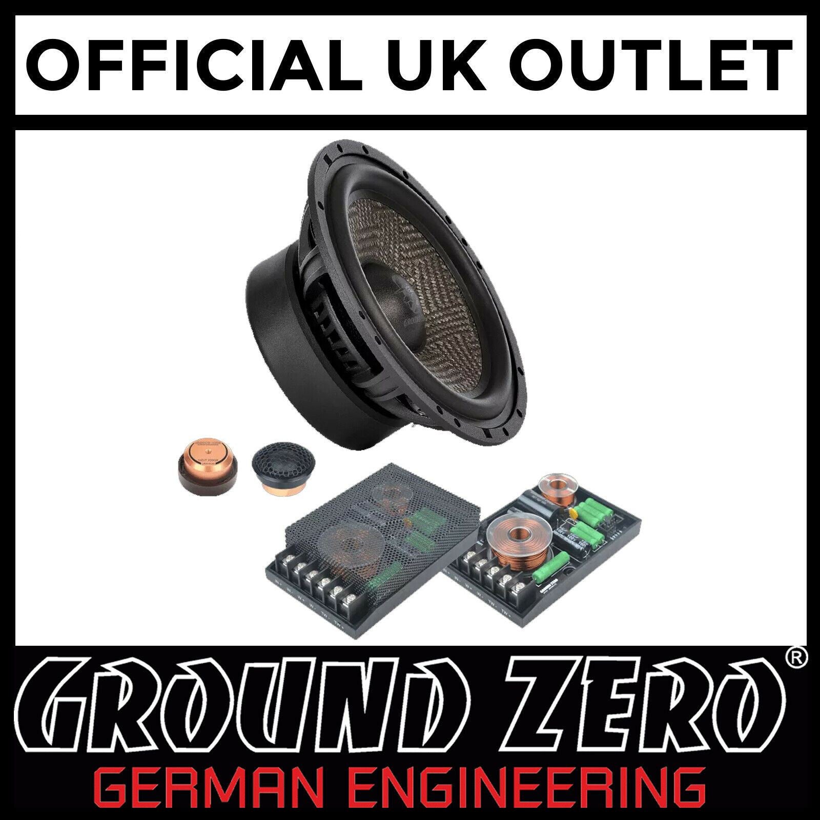Ground Zero GZUC 650SQ-II - 16.5 cm / 6.5” 2-way component system - 130 / 210 W