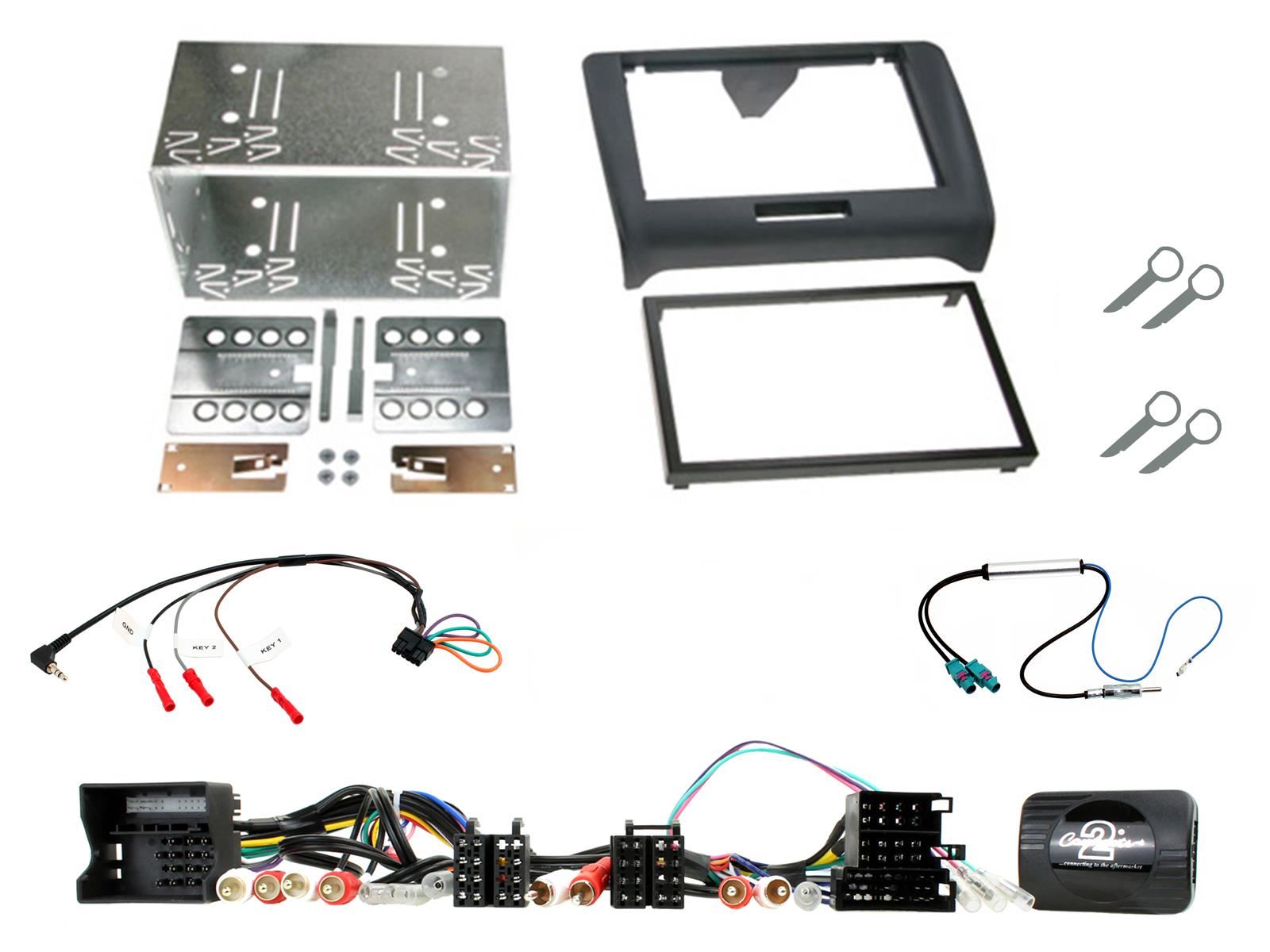 SONY XAV-1550D DAB+ Smart Bluetooth Car Radio + Stereo fitting kit + Steering Wheel Controls Loom for Audi TT 2006-2014
