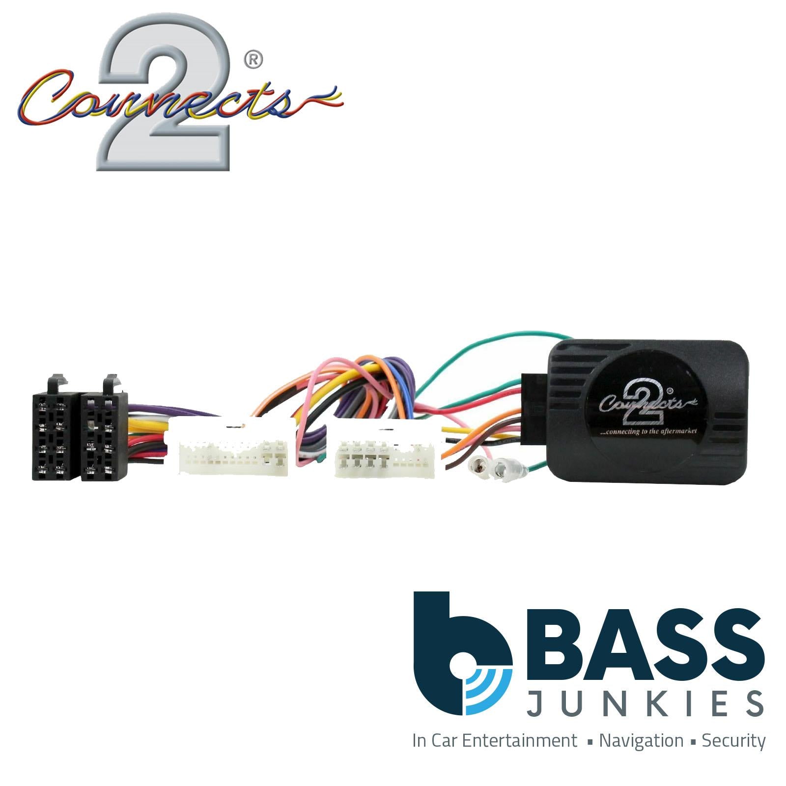 Connects 2 CTKKI25 - KIA Picanto 2011 - 2016 Double Din Facia & Steering wheel Interface Fitting Installation Kit (Black Facia Panel)