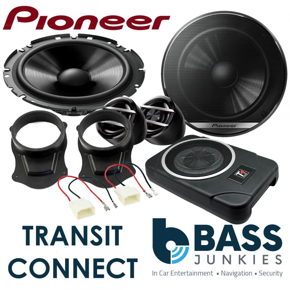 Ford Transit Connect 2013 On Pioneer Front Car Speakers & 900W Underseat Sub Kit