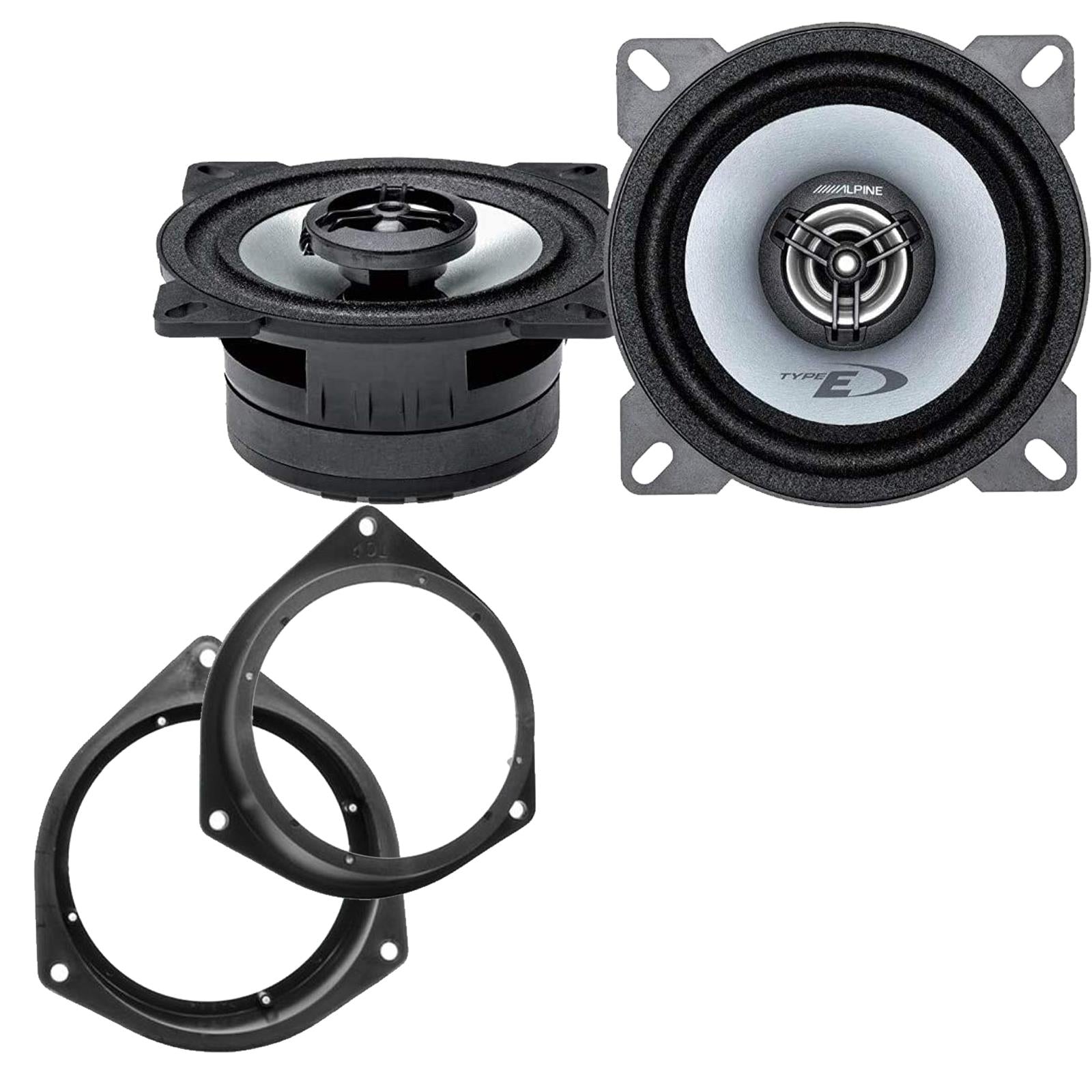 Alpine SXE-1025S 100mm/10cm/4" 2-Way Coaxial Car speakers (Per Pair Max 360|50 watts RMS) Fits Peugeot Bipper 2008-12