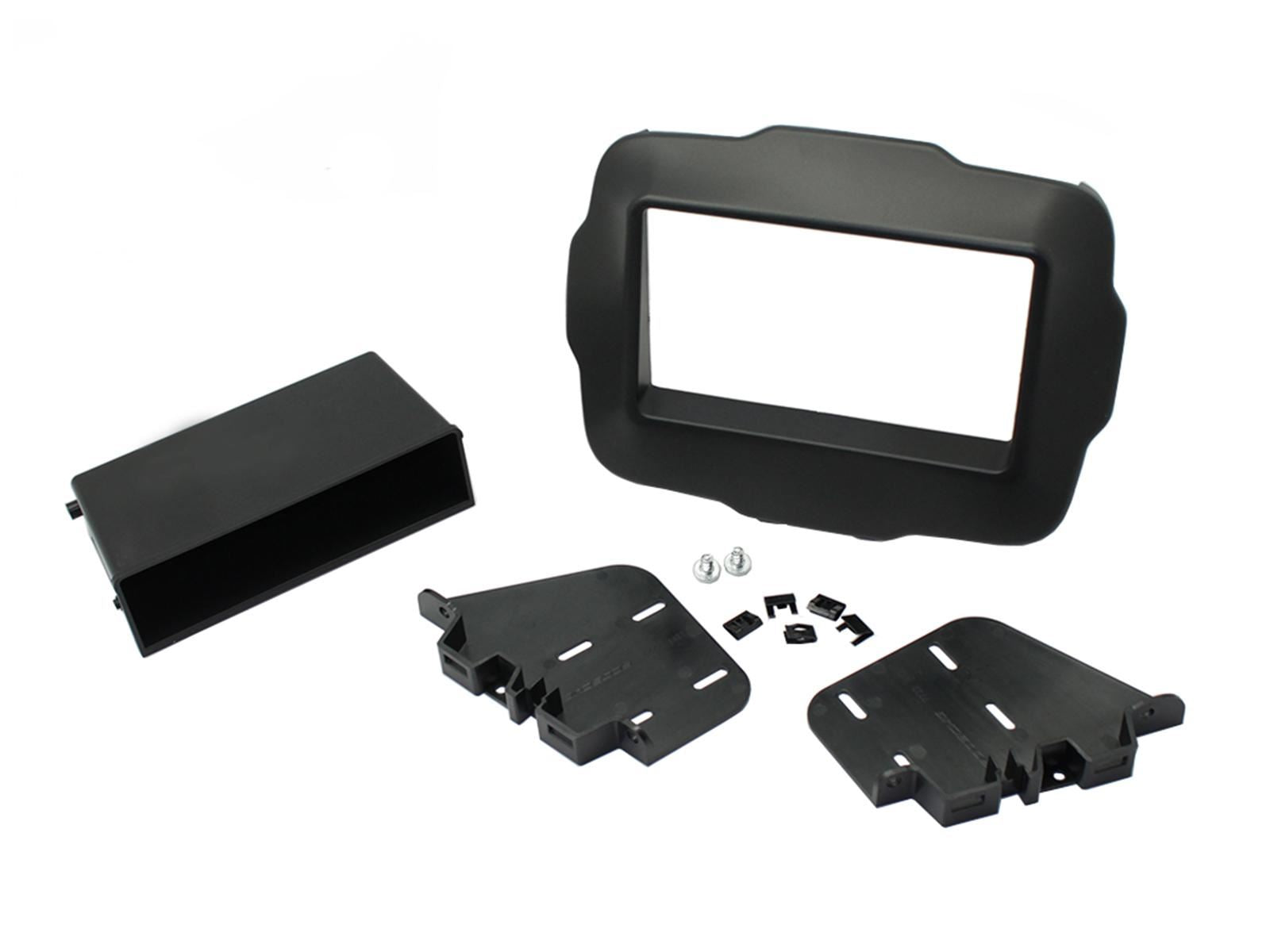 Connects 2 CTKJP01 - Jeep Renegade 2015 Onwards Double Din Facia & Steering wheel Interface Fitting Installation Kit (Black Facia Panel)