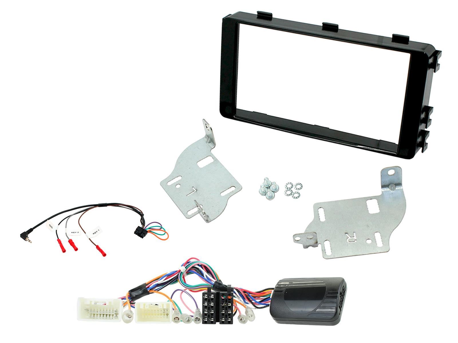 Connects2 CTKMT11 - Mitsubishi Outlander 2013 Onwards Double Din Fascia & Steering Wheel Interface Installation Kit