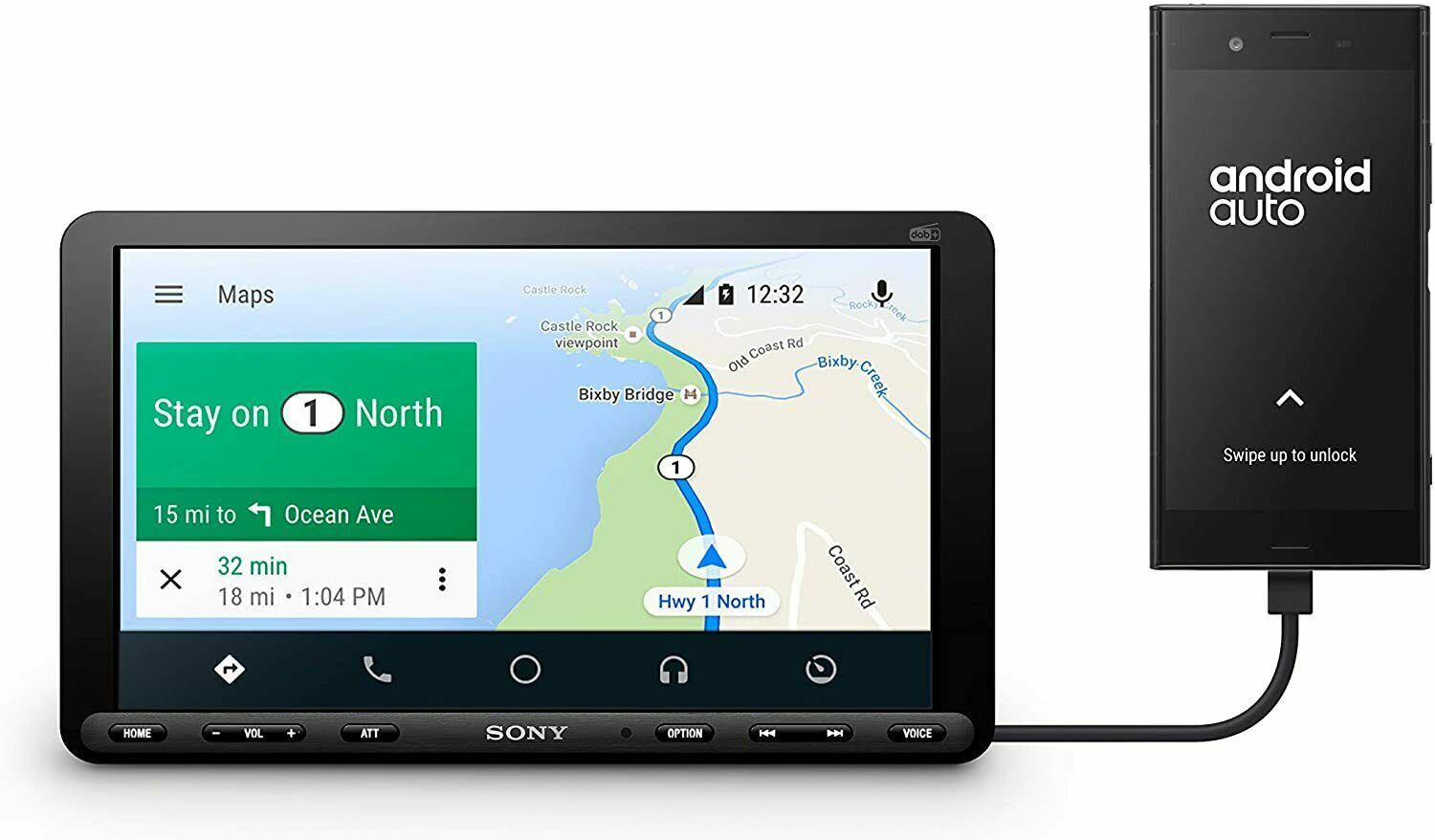 Sony XAV-AX8050D 8.95 9" CarPlay Android DAB Bluetooth Weblink Cast Car Reciever