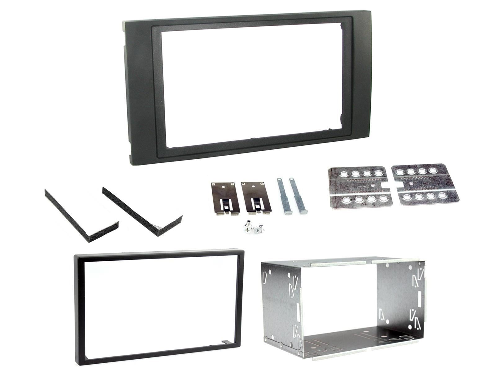 Grundig 6.8" Apple Android Double Din Stereo Fitting Kit + Steering Wheel Stalk Controls to fit Ford C-Max 2003-10 | Ford Focus 2004-07 | Ford Fiesta 2005-08