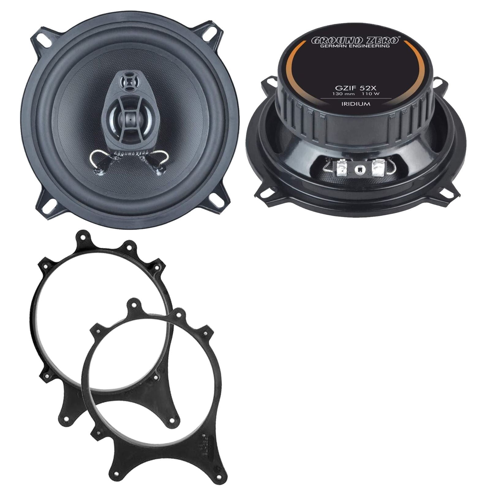 Ground Zero 2-Way 130mm/13cm/5.25" Car Coaxial Speakers (Pair Max 220 Watts) Fits BMW 3-Series 1994-00