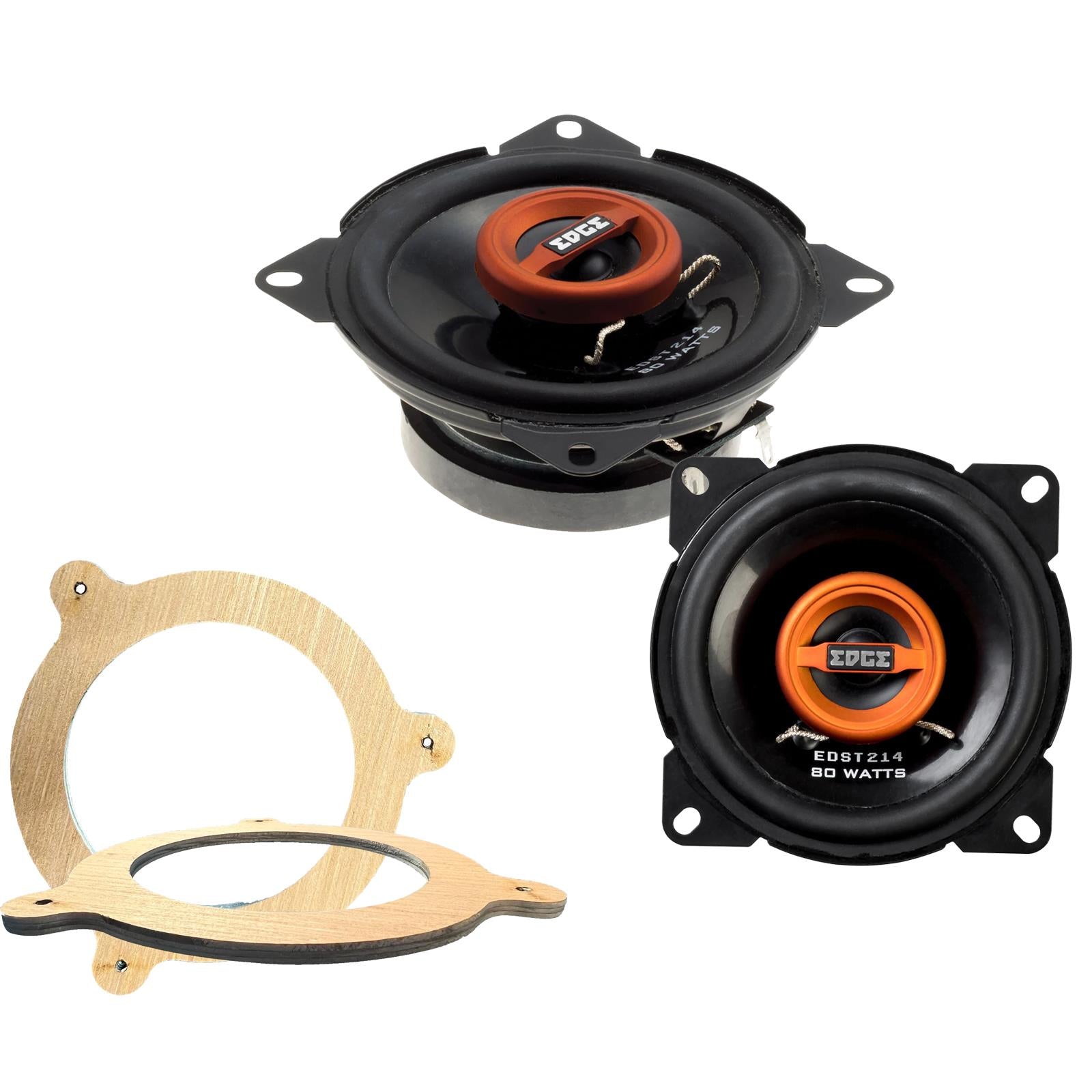 Edge EDST214 100mm/10cm/4" 2-Way Coaxial Car speakers (Per Pair Max 160|40 watts RMS) Fits BMW 3-Series (Convertible) 1998-06