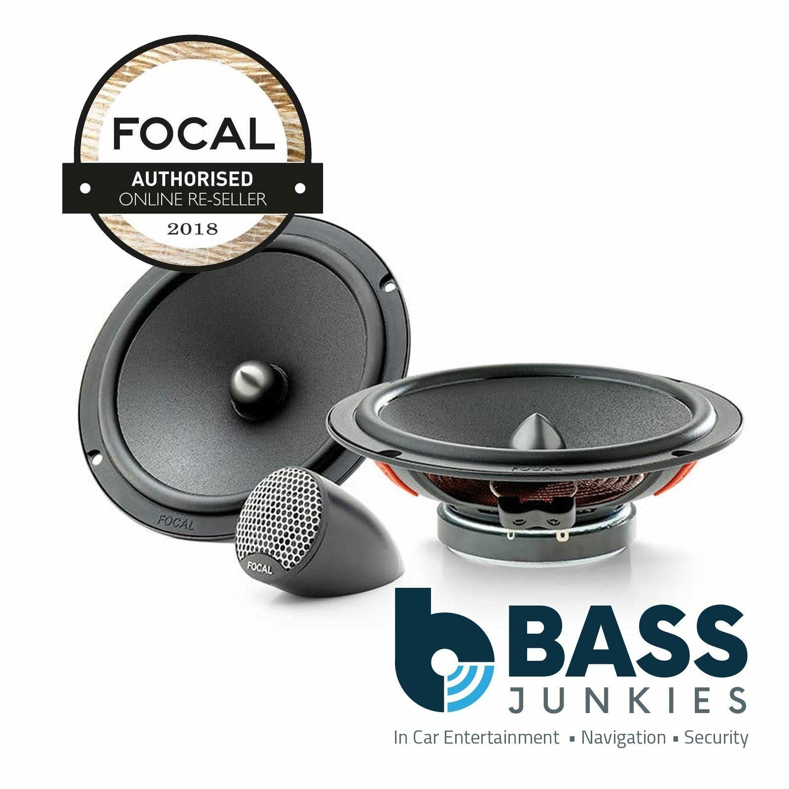 Focal ISU165 6.5" 16.5cm 140 Watts 2-Way Component Car Door Speakers Pair