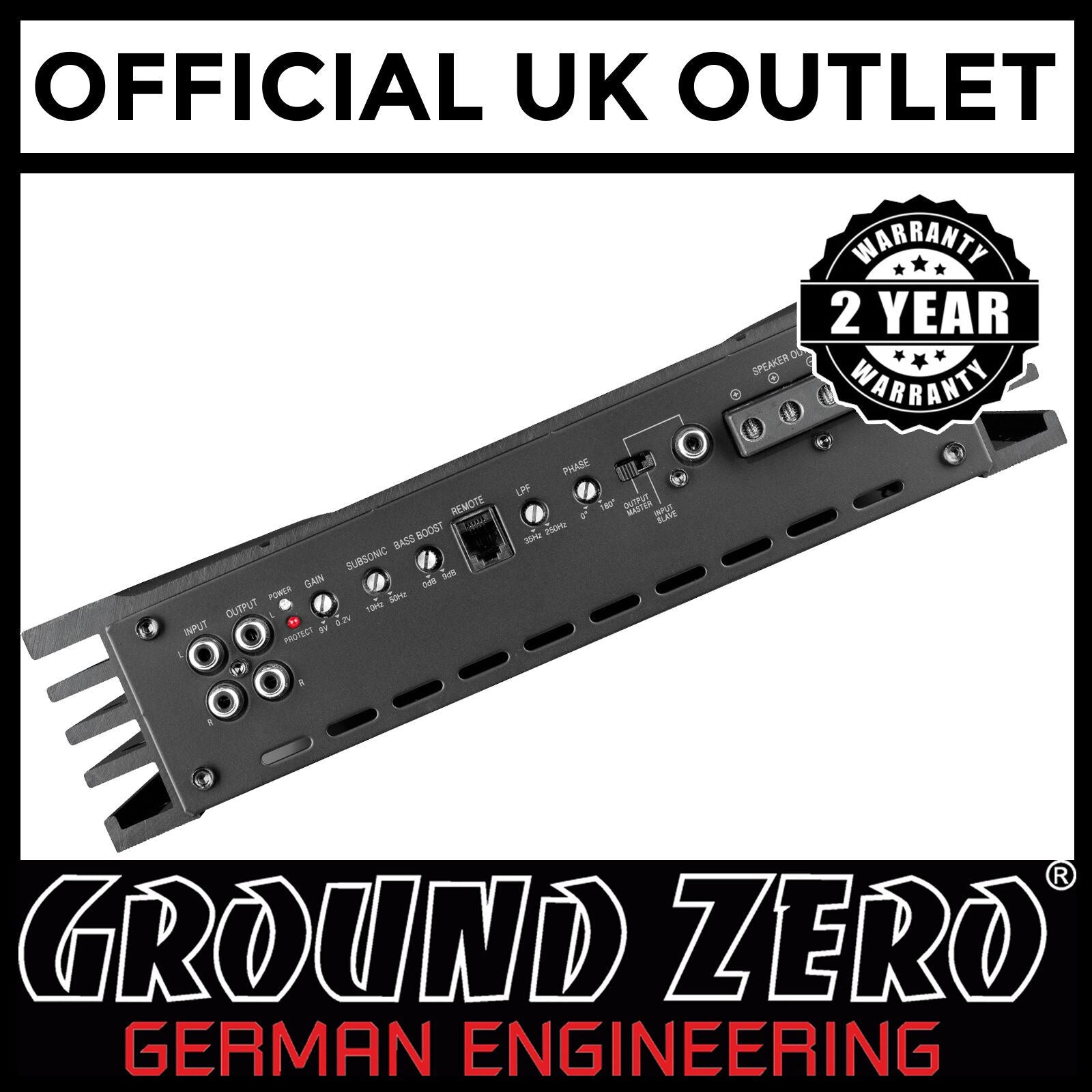 Ground Zero GZPA 1.10K-HCX - Class D Monoblock 10,500 Watts 1-Ohm Stable Car Amp Amplifier