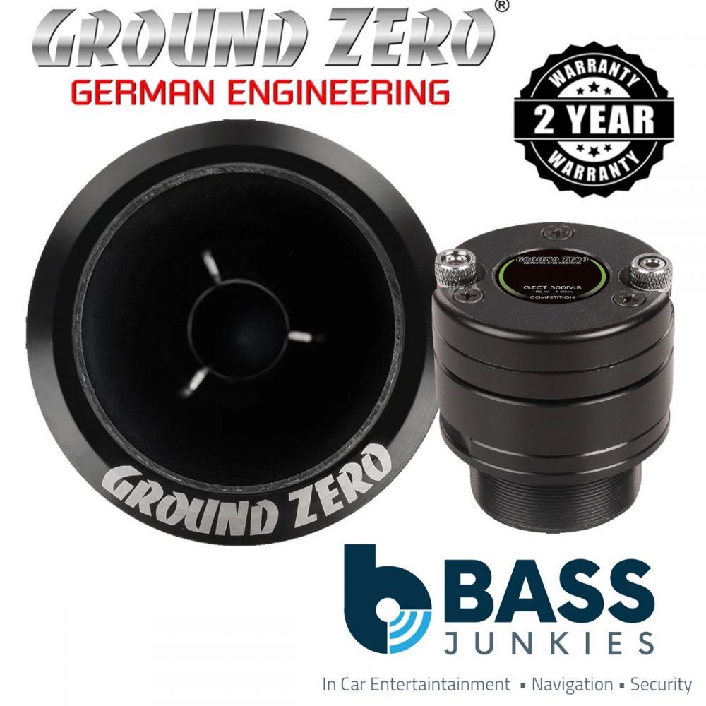 Ground Zero GZCT 500IV-B - 1” / 25mm 30 WRMS High Power Horn Tweeter - Single